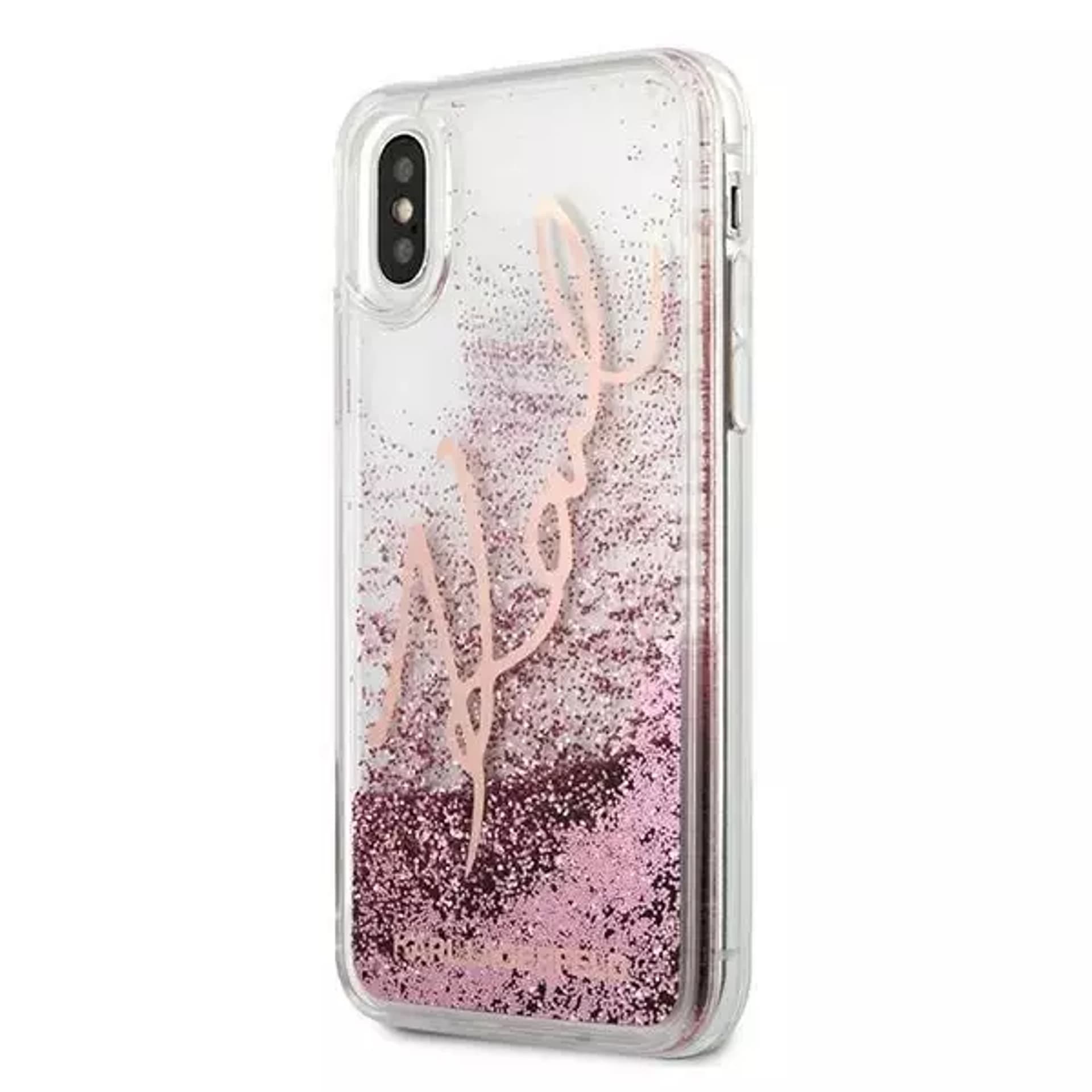 

Karl Lagerfeld KLHCPXTRKSRG iPhone X/Xs różowo-złoty/rose gold Glitter Signature