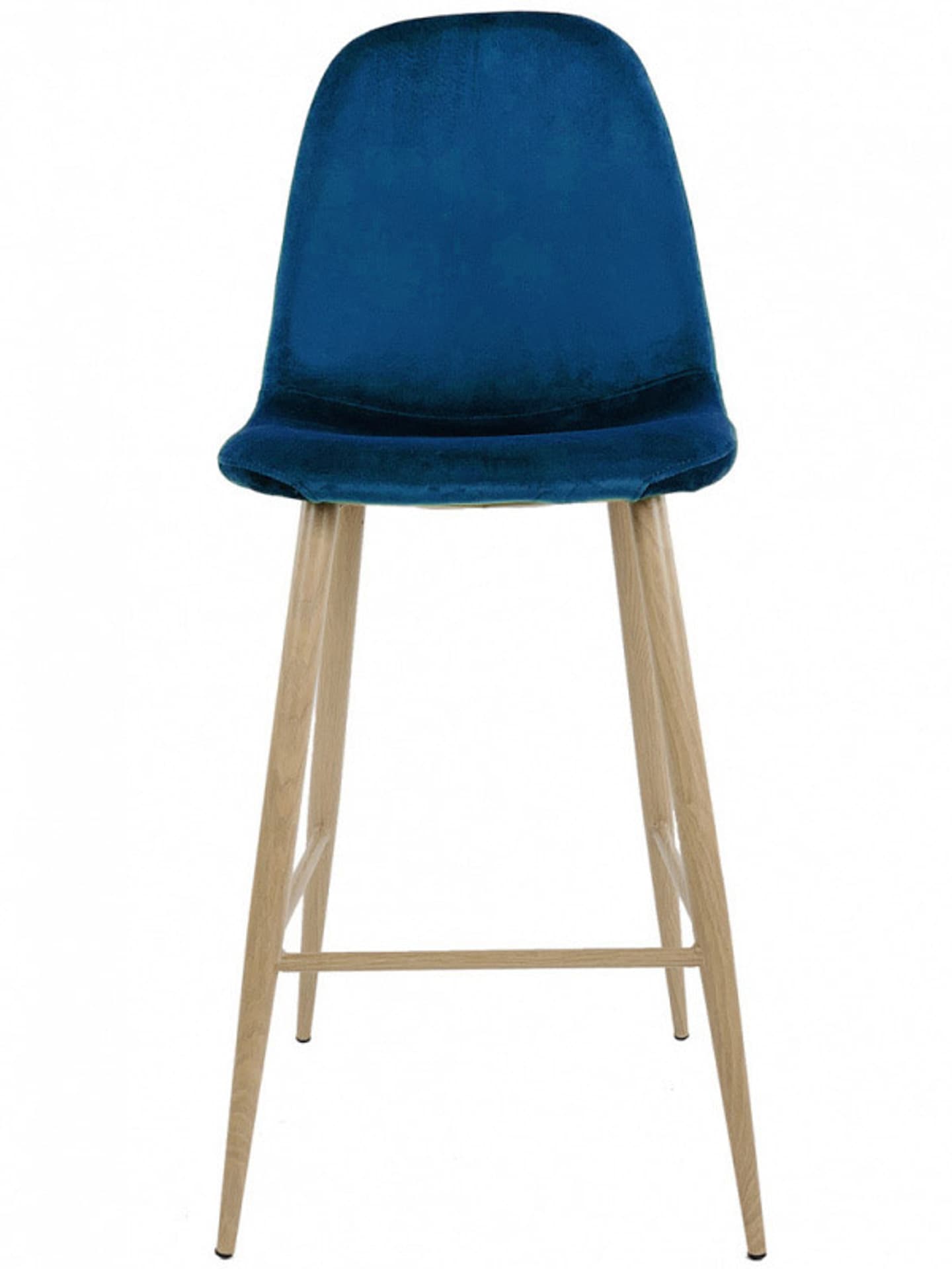 

Krzesło barowe hoker AVOLA BLUE VELVET