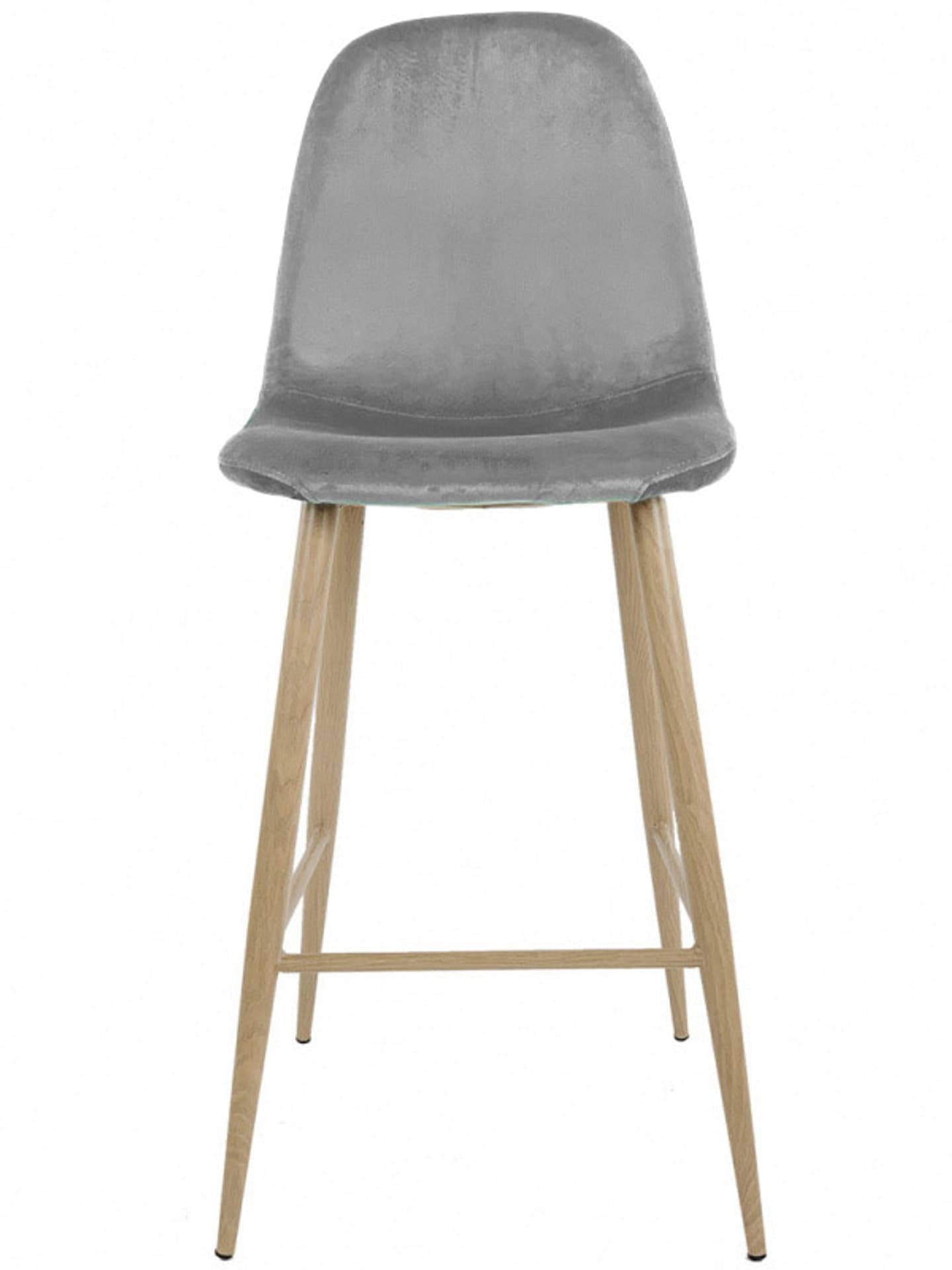 

Krzesło barowe hoker AVOLA GREY VELVET