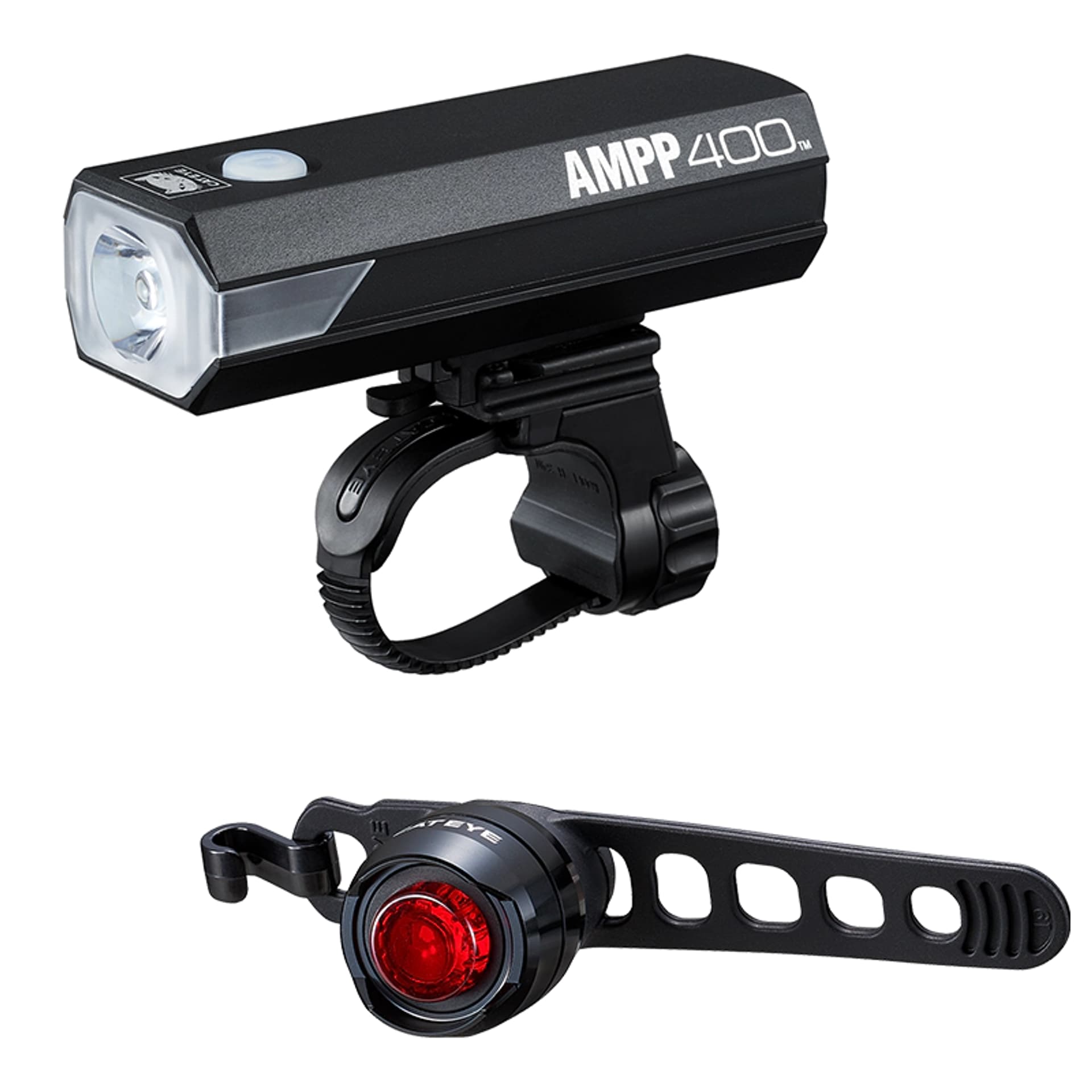 

Zestaw lamp Cateye AMPP 400 HL-EL084RC + ORB