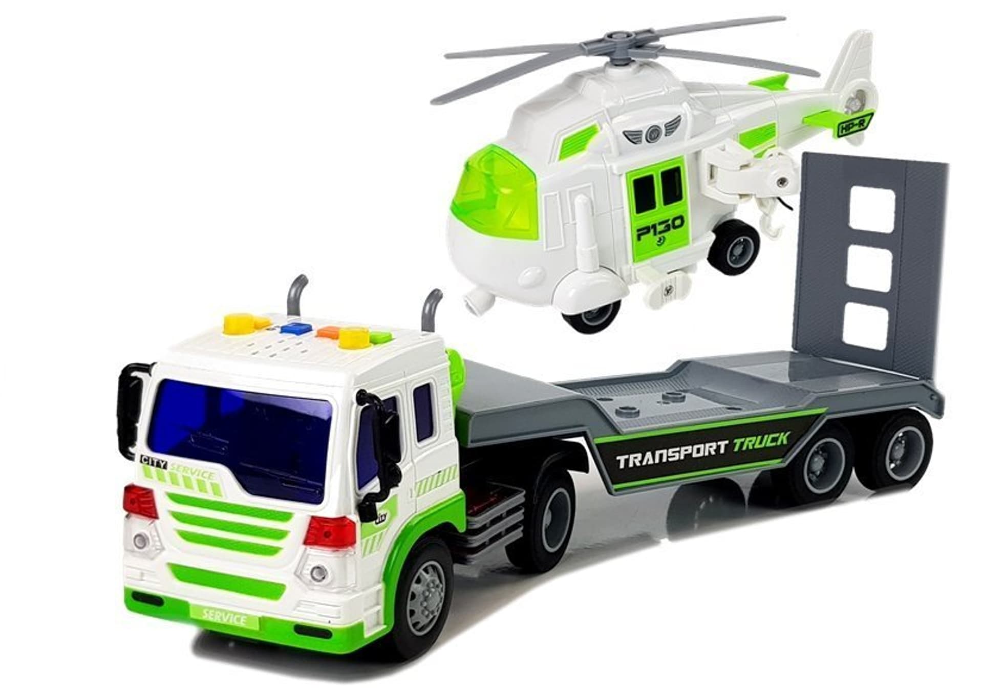 

Auto Transporter na Baterie 1:16 z Helikopterem