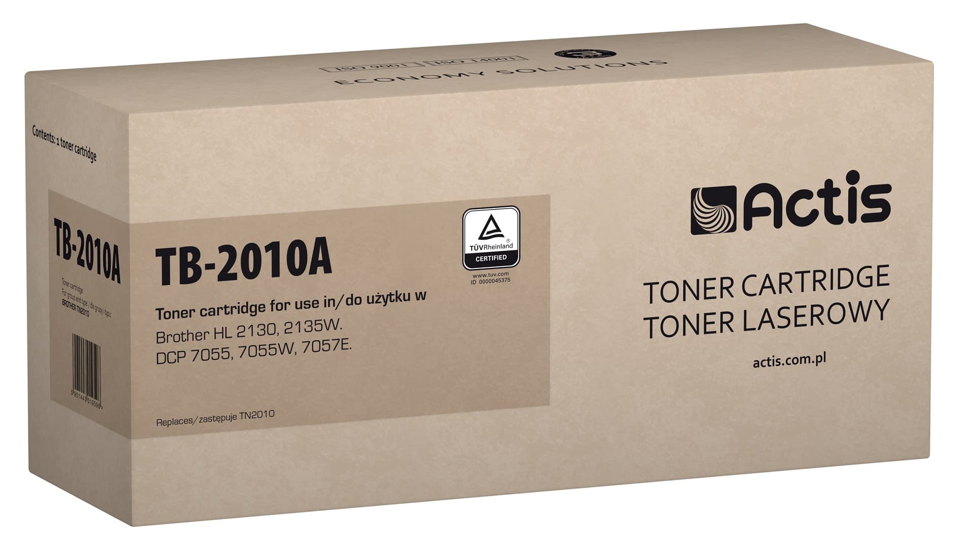 

Toner ACTIS TB-2010A (zamiennik Brother TN-2010; Standard; 1000 stron; czarny)