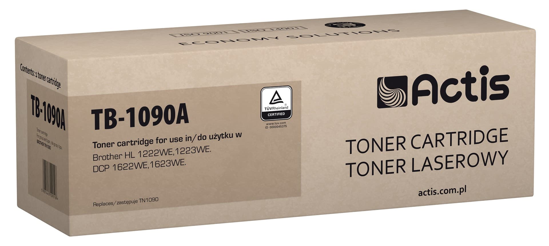 

Toner ACTIS TB-1090A (zamiennik Brother TN-1090; Standard; 1500 stron; czarny)
