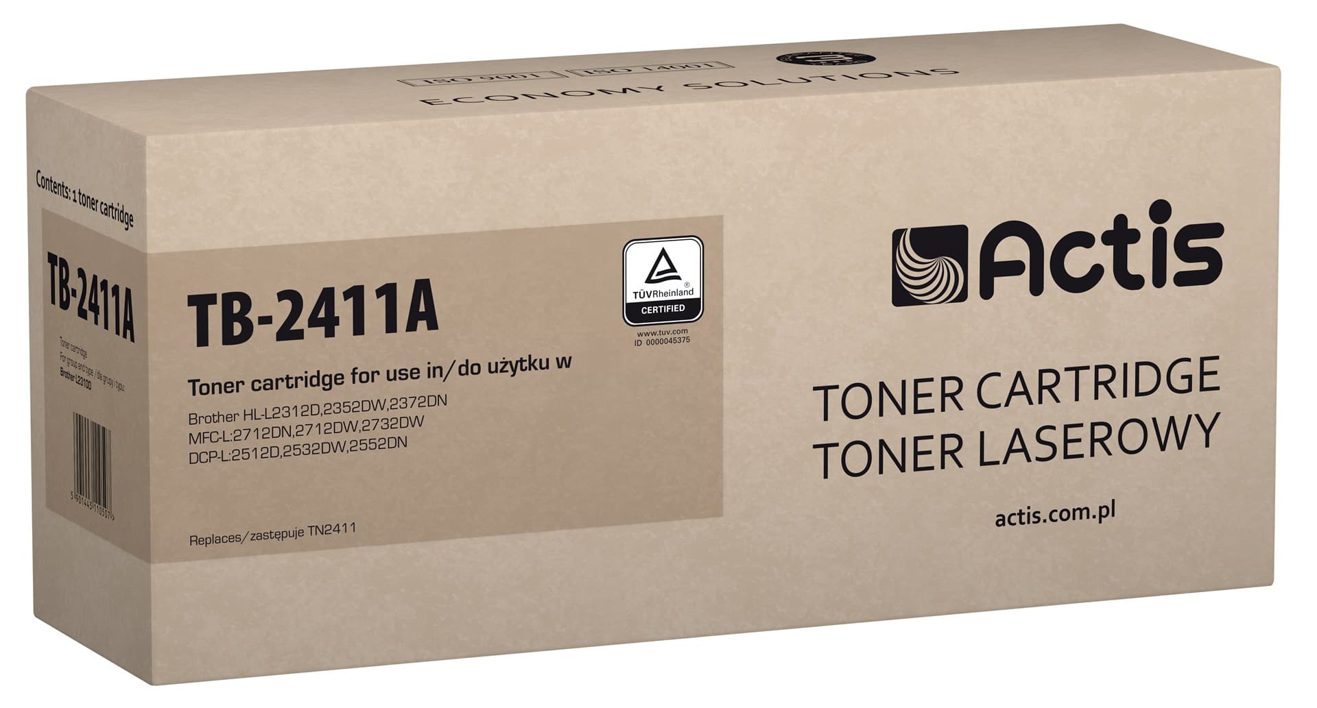 

Toner ACTIS TB-2411A (zamiennik Brother TN-2411; Standard; 1200 stron; czarny)
