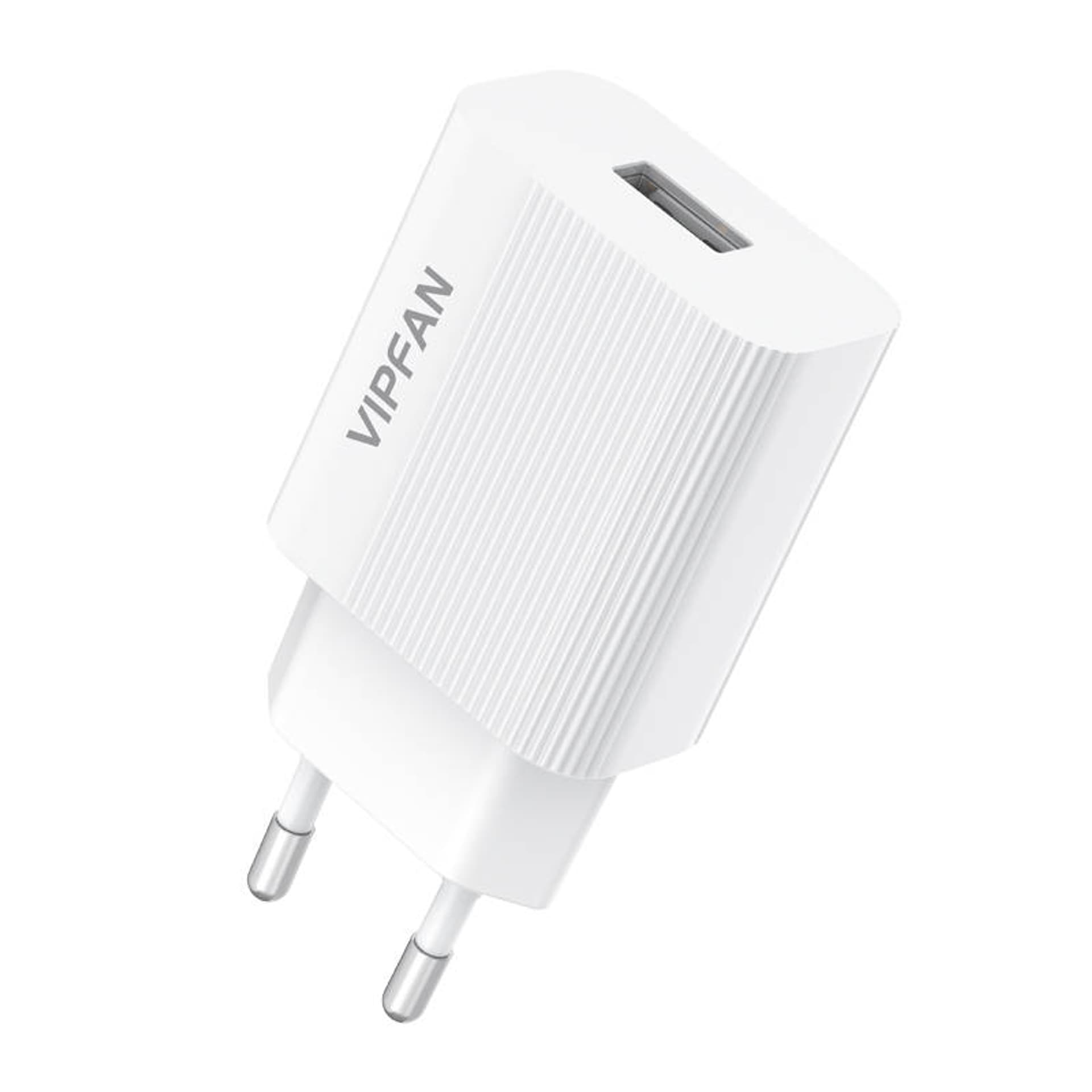 

Ładowarka sieciowa Vipfan E01, 1x USB, 2.4A + kabel USB-C (biała)