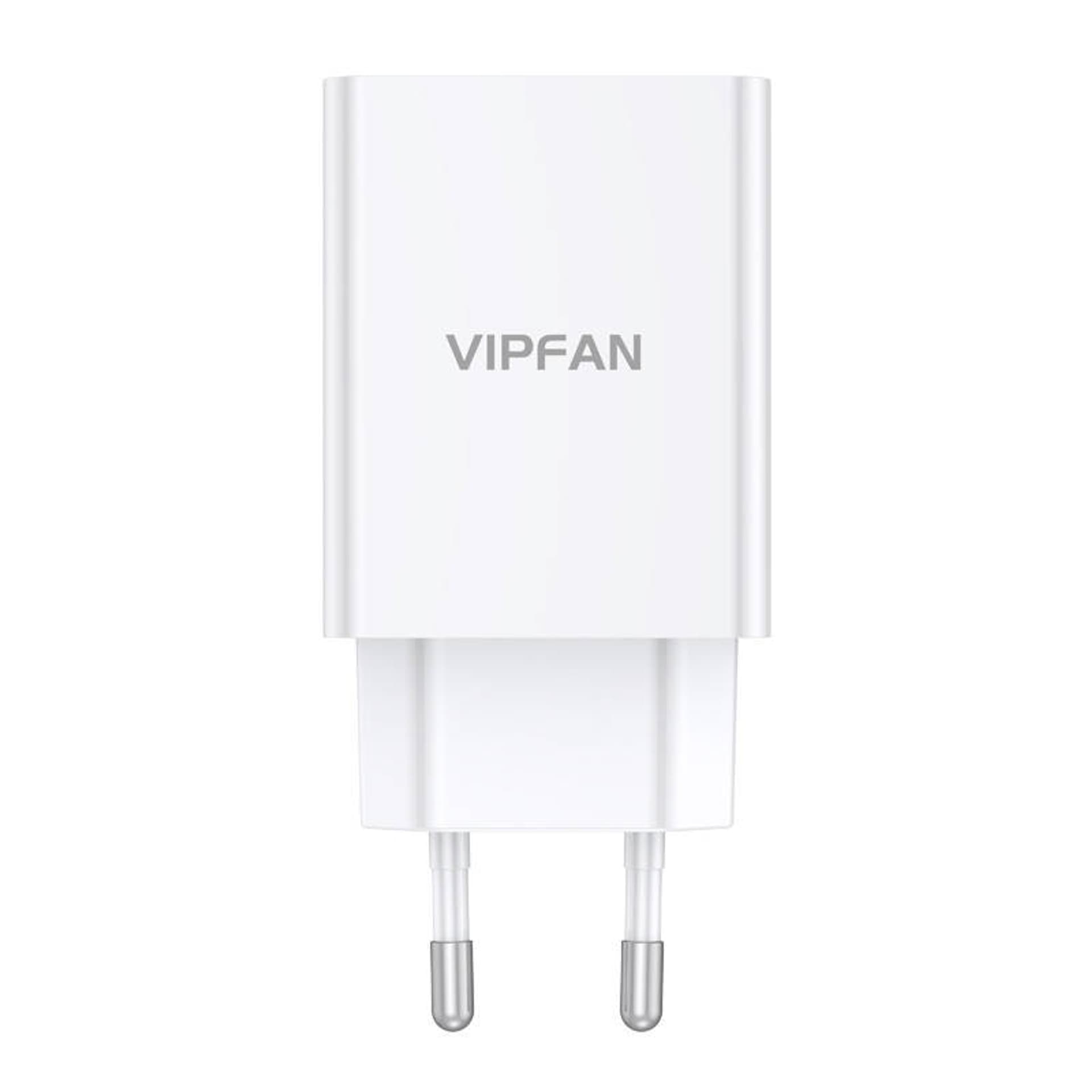 

Ładowarka sieciowa Vipfan E03, 1x USB, 18W, QC 3.0 + kabel USB-C (biała)