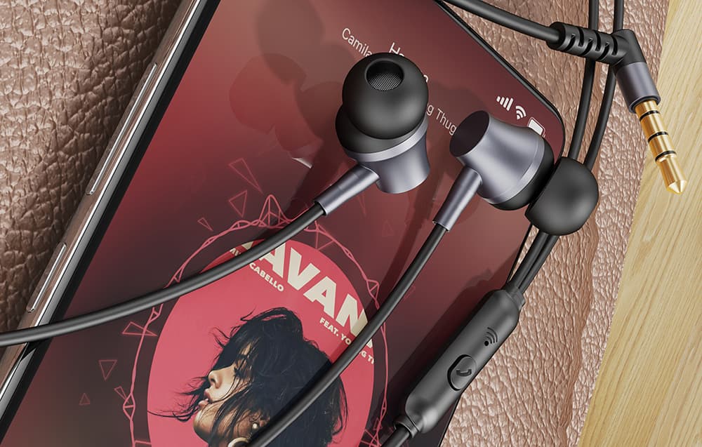 

Słuchawki dokanałowe przewodowe Vipfan M17, jack 3.5mm (czarne)
