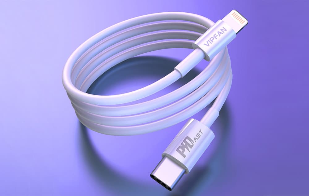 

Kabel USB-C do Lightning Vipfan P01, 3A, PD, 2m (biały)