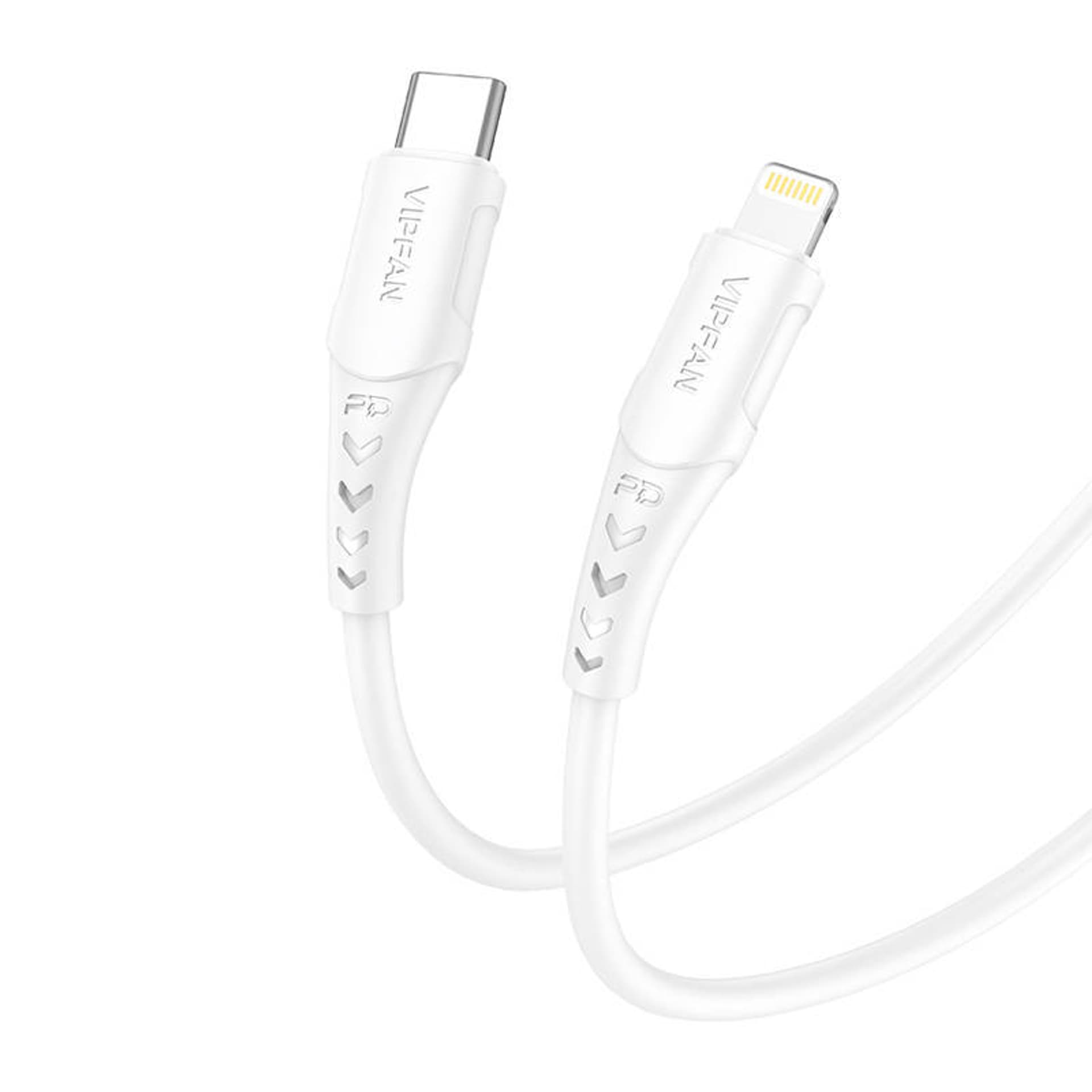 

Kabel USB-C do Lightning Vipfan P04, 3A, PD, 1m (biały)