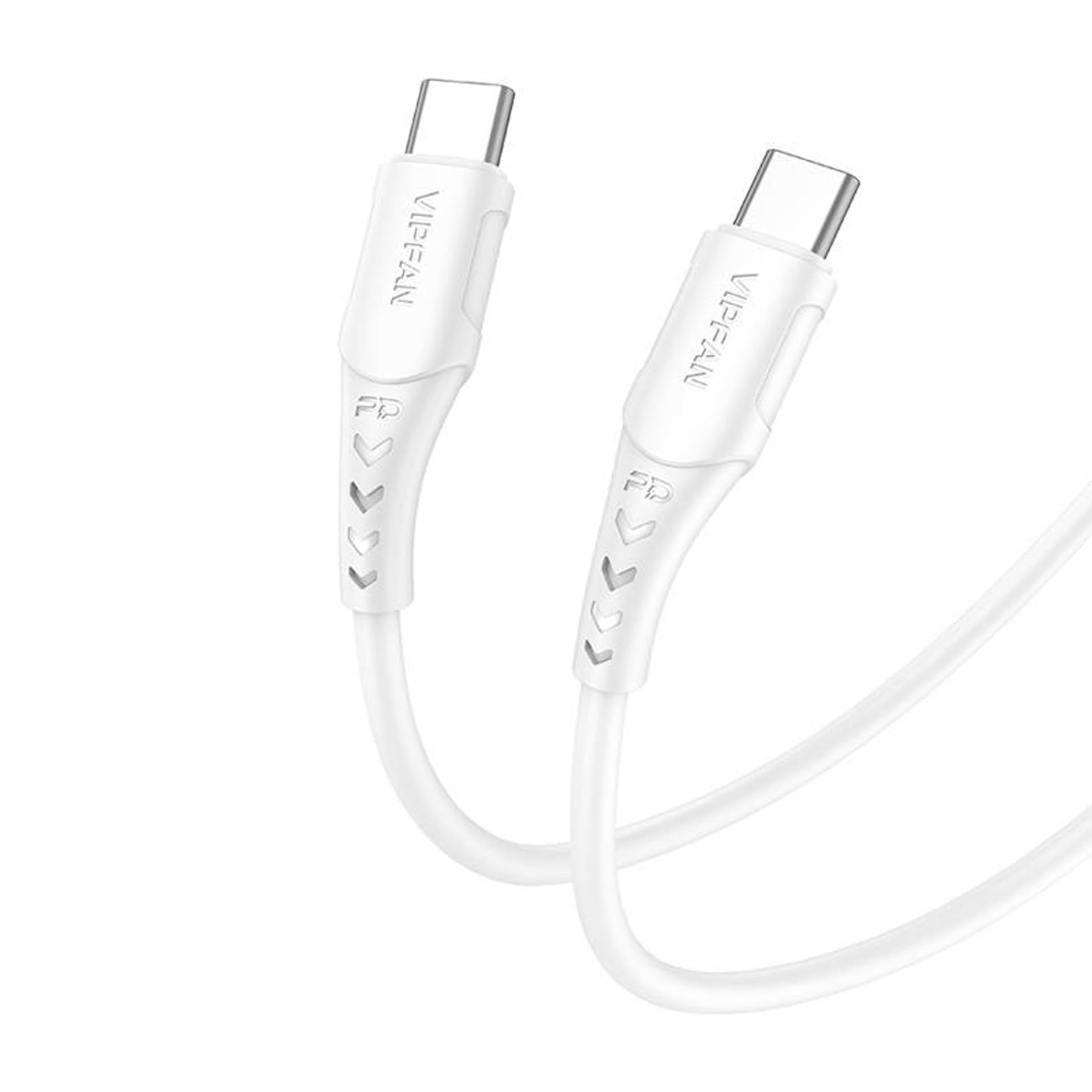 

Kabel USB-C do USB-C Vipfan P05, 60W, PD, 1m (biały)