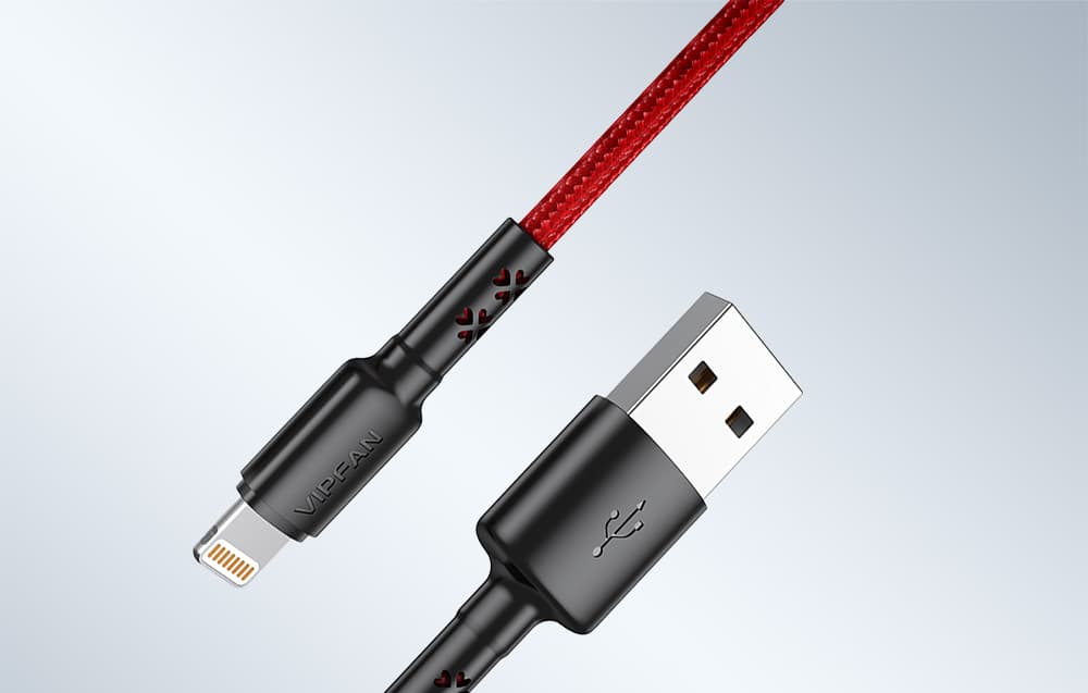 

Kabel USB do Lightning Vipfan X02, 3A, 1.8m (czerwony)