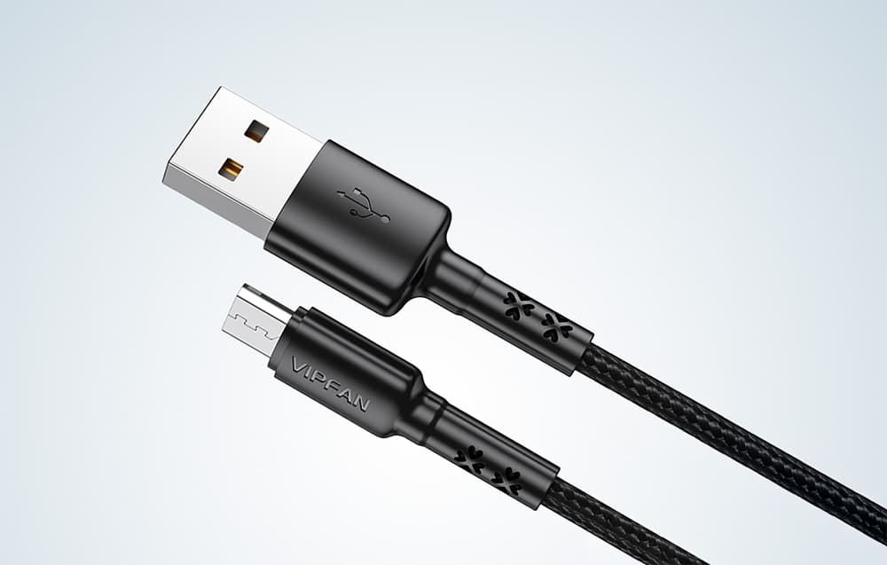 

Kabel USB do Micro USB Vipfan X02, 3A, 1.2m (czarny)