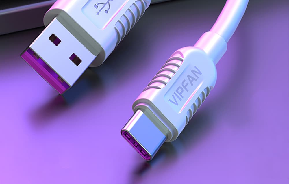 

Kabel USB do USB-C Vipfan X04, 5A, 1.2m (biały)