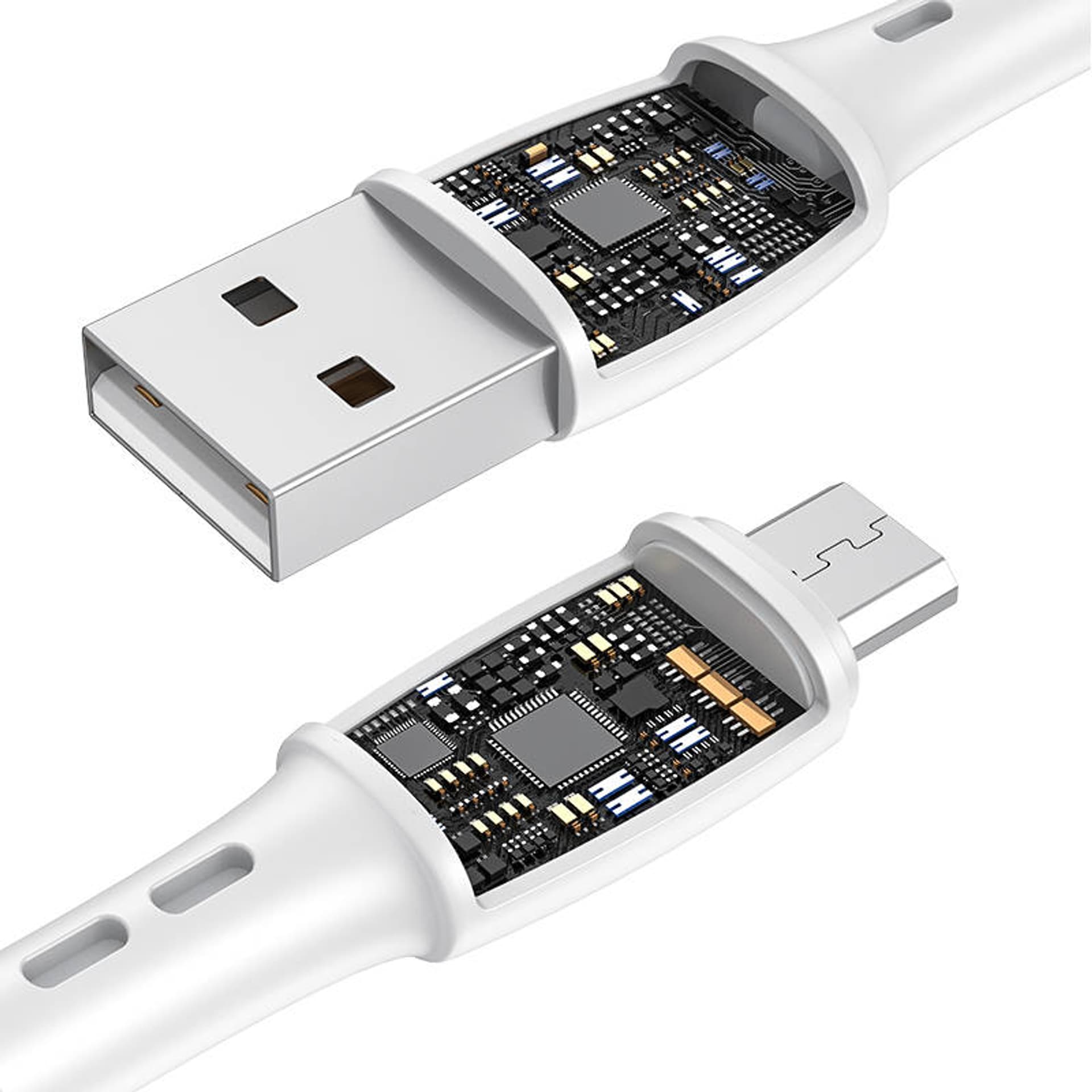 

Kabel USB do Micro USB Vipfan Racing X05, 3A, 1m (biały)