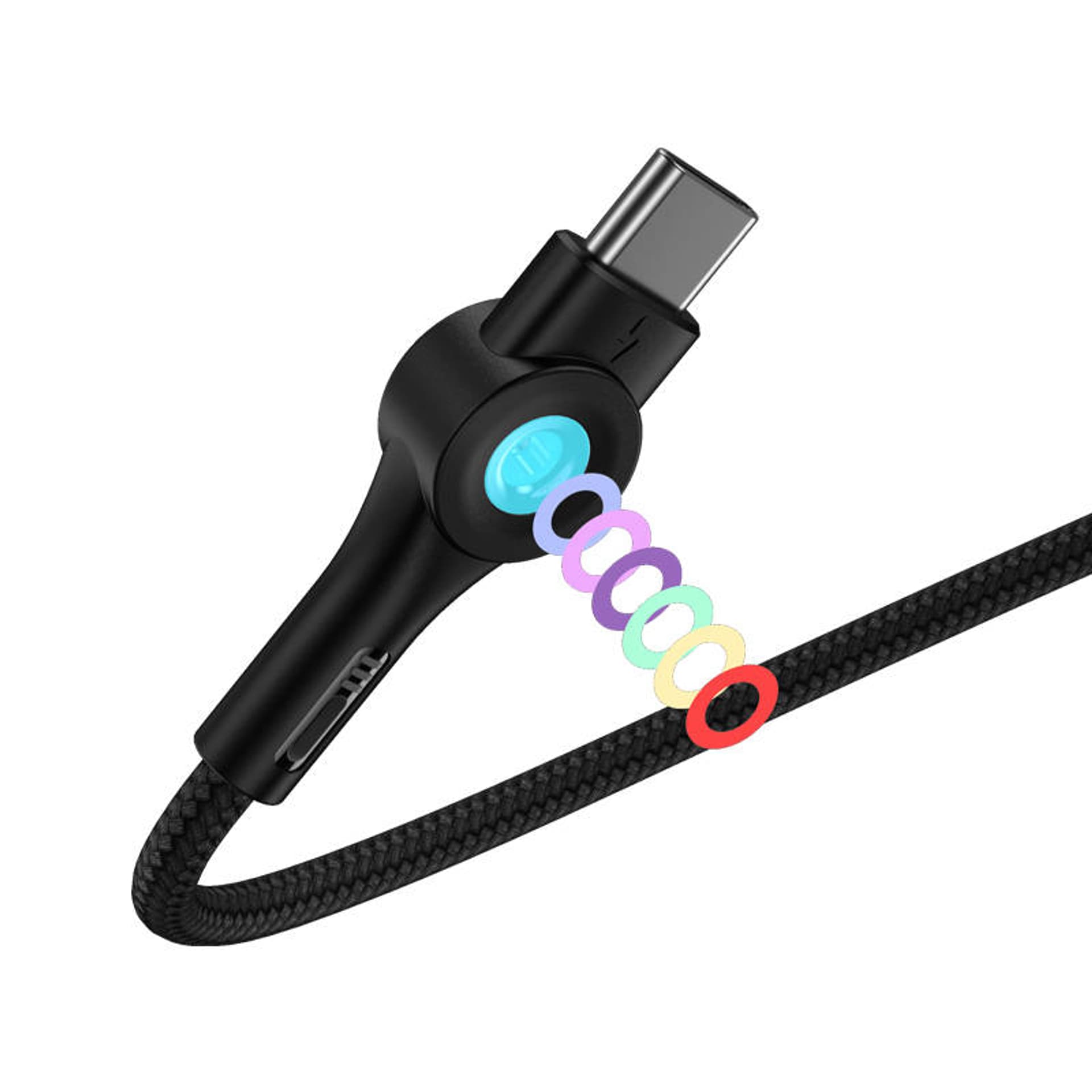

Kabel USB do USB-C Vipfan Colorful X08, 3A, 1.2m (czarny)