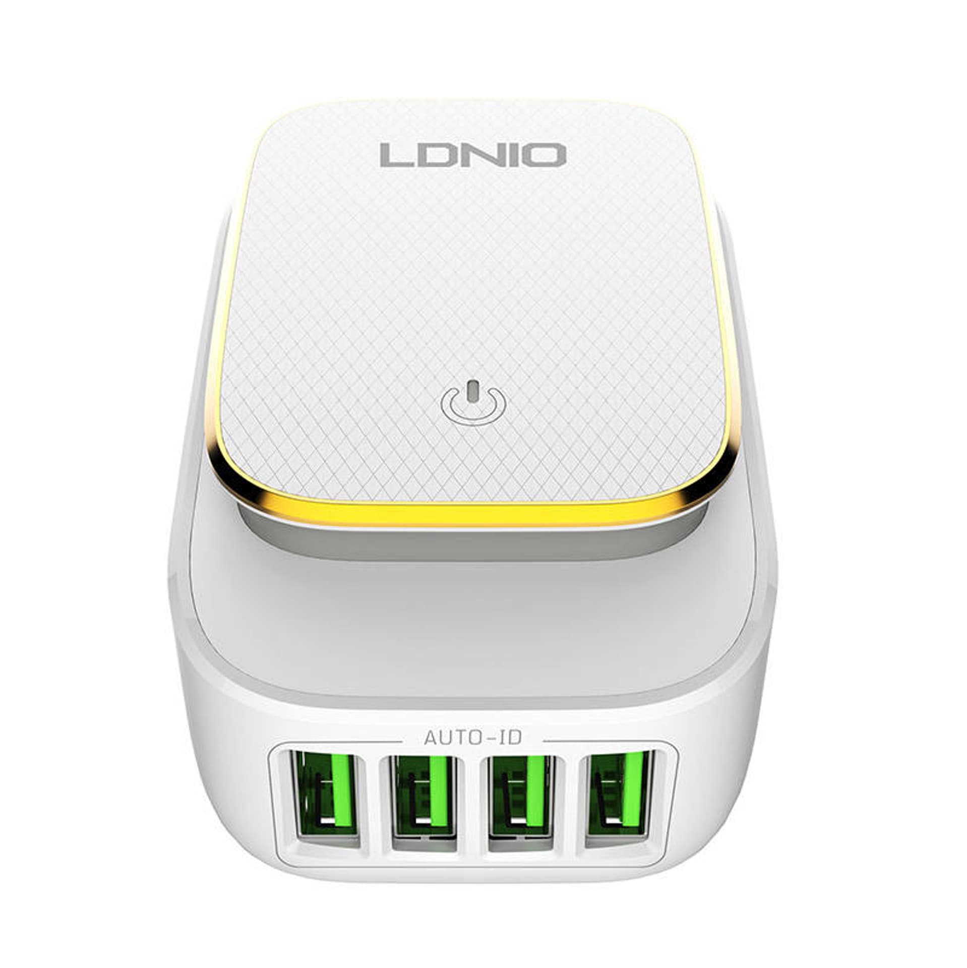 

Ładowarka sieciowa z funkcją lampki nocnej LDNIO A4405, 3x USB, 22W (biała)
