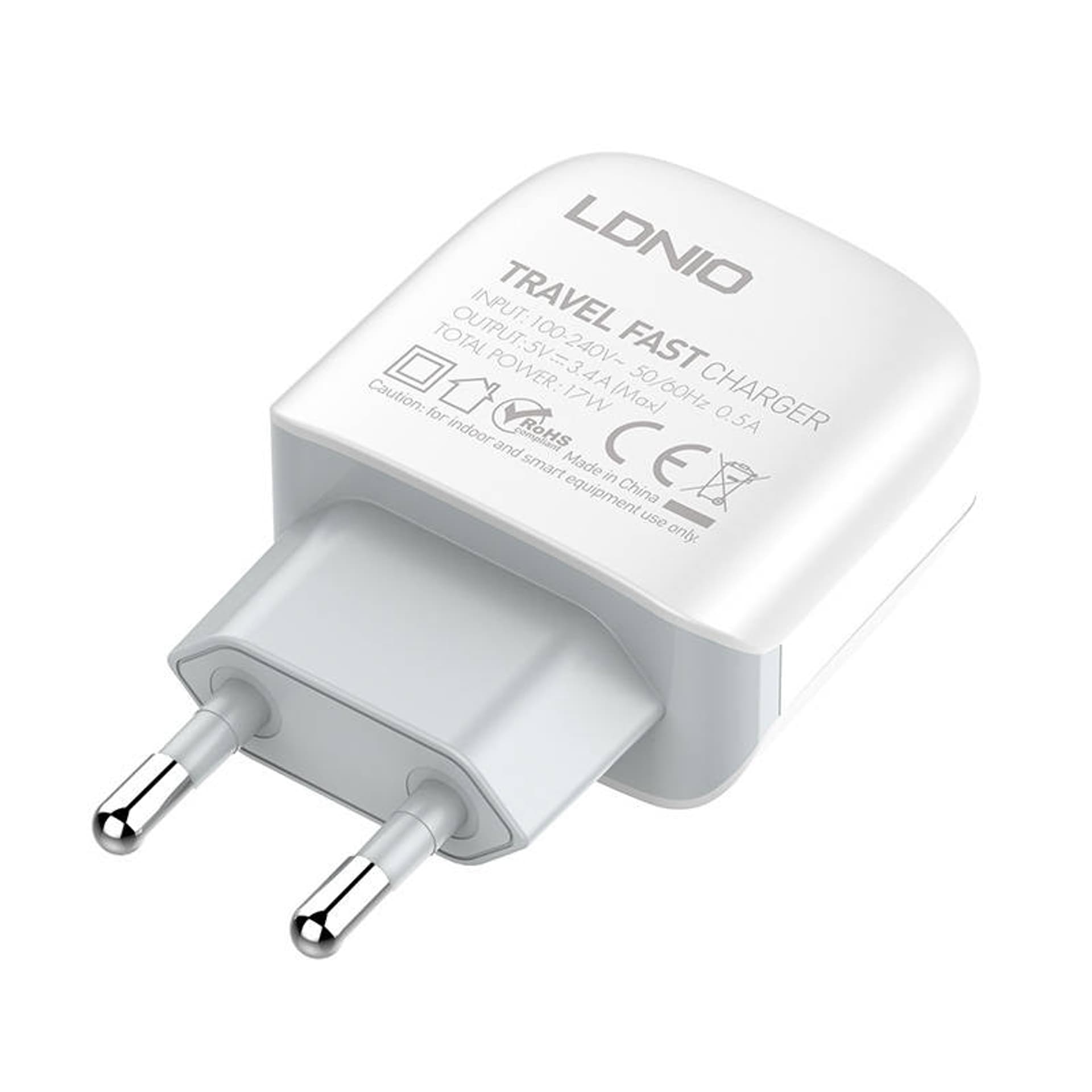 

Ładowarka sieciowa LDNIO A3312, 3x USB, 17W (biała)