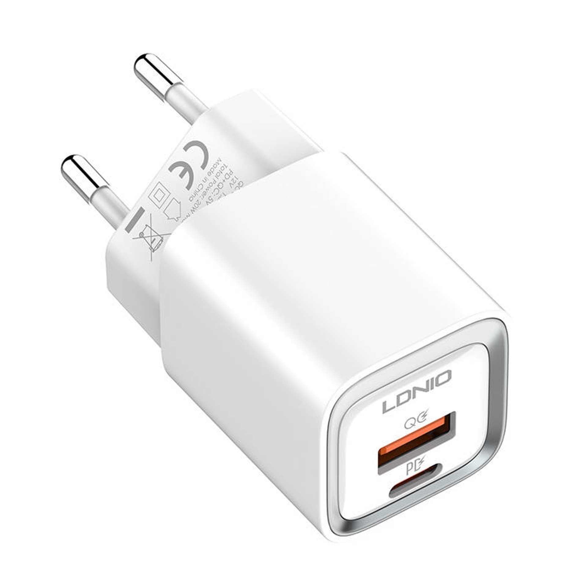 

Ładowarka sieciowa LDNIO A2318C, USB + USB-C, PD + QC 3.0, 20W (biała)