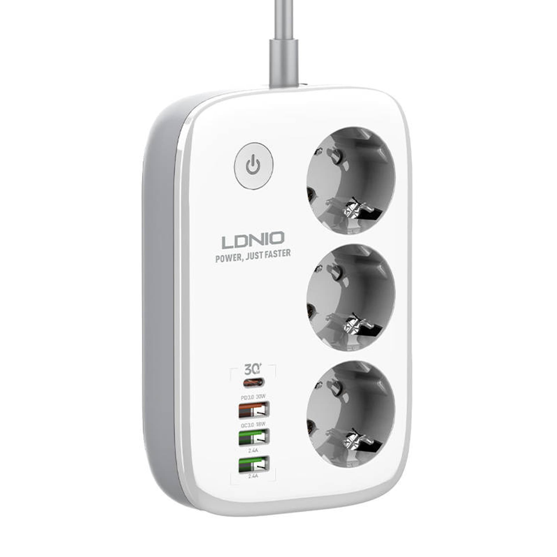 

Inteligentna listwa zasilająca Wi-Fi LDNIO SEW3452, Tuya (biała)