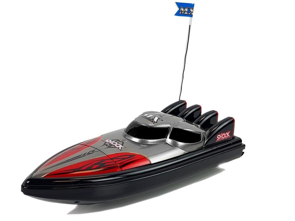 

Motorówka Łódź Zdalnie Sterowana 27 Mhz 10 km/h Czarno - Srebrna