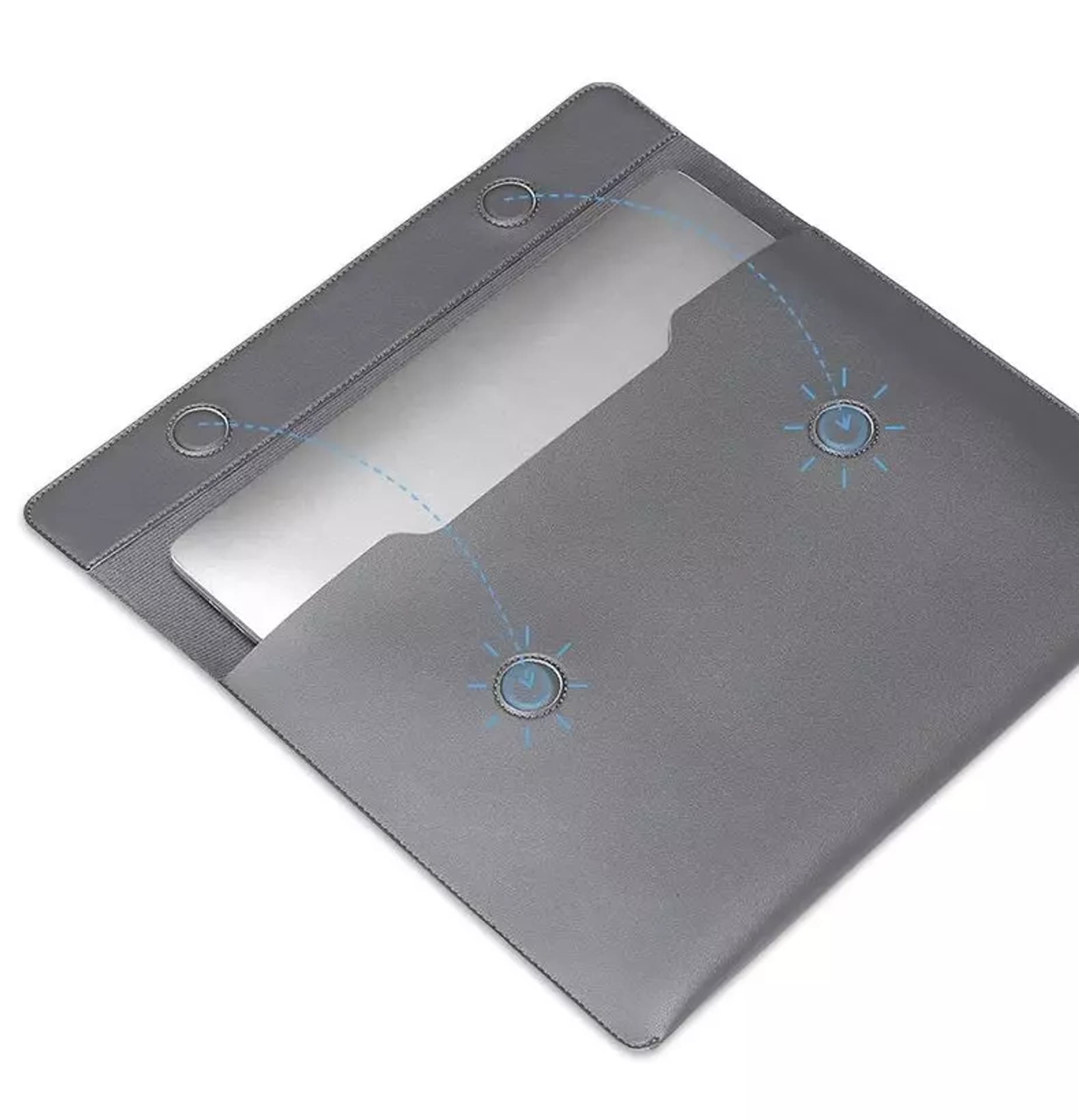

Torba uniwersalna unisex pokrowiec futerał Etui ochronne na laptopa do 14 cali Szara