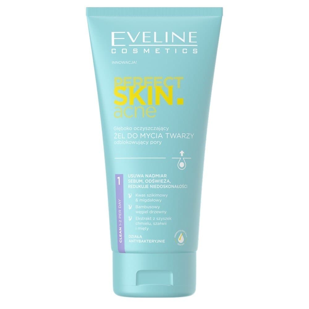 

Eveline Perfect Skin.acne Głęboko Oczyszczający Żel do mycia twarzy odblokowujący pory 150ml