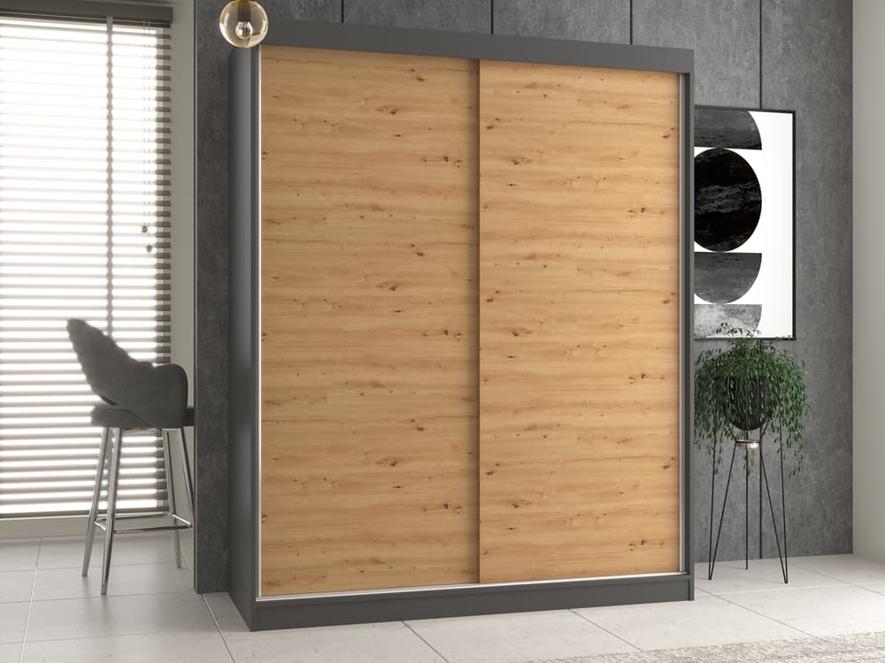

SZAFA IGA 160 - ANTRACYT / DĄB ARTISAN