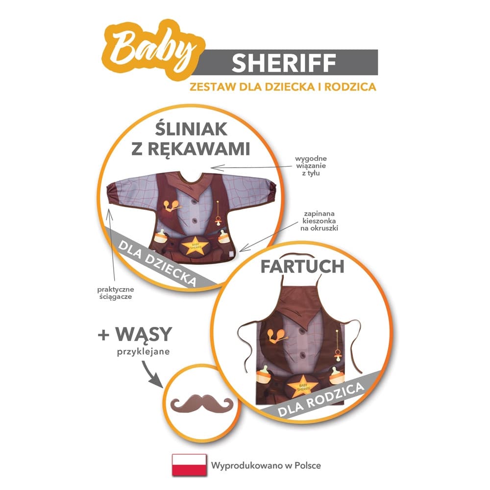 

Baby Sheriff - Śliniak i fartuch