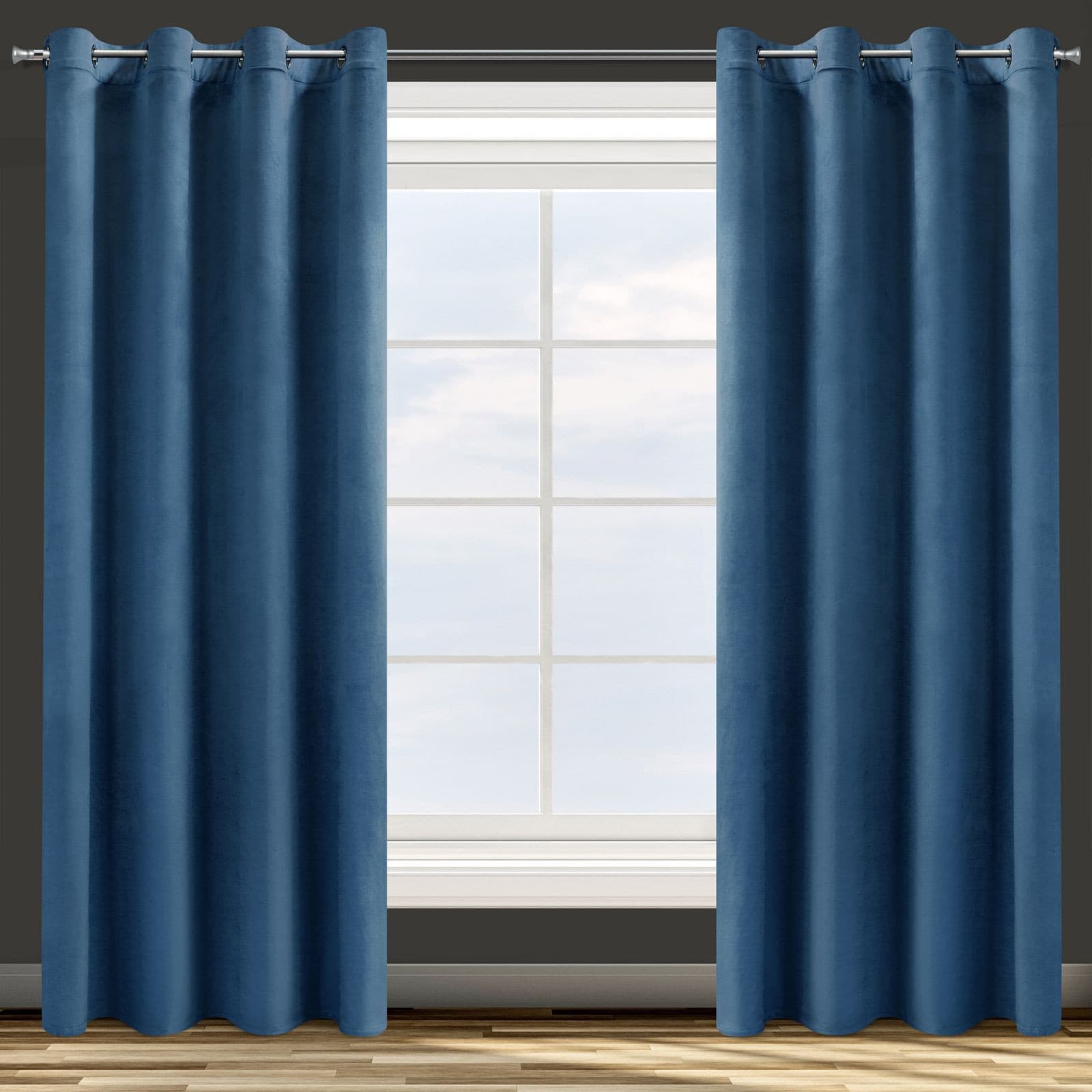 

Zasłona ROSA 140x250 przelotki granatowa