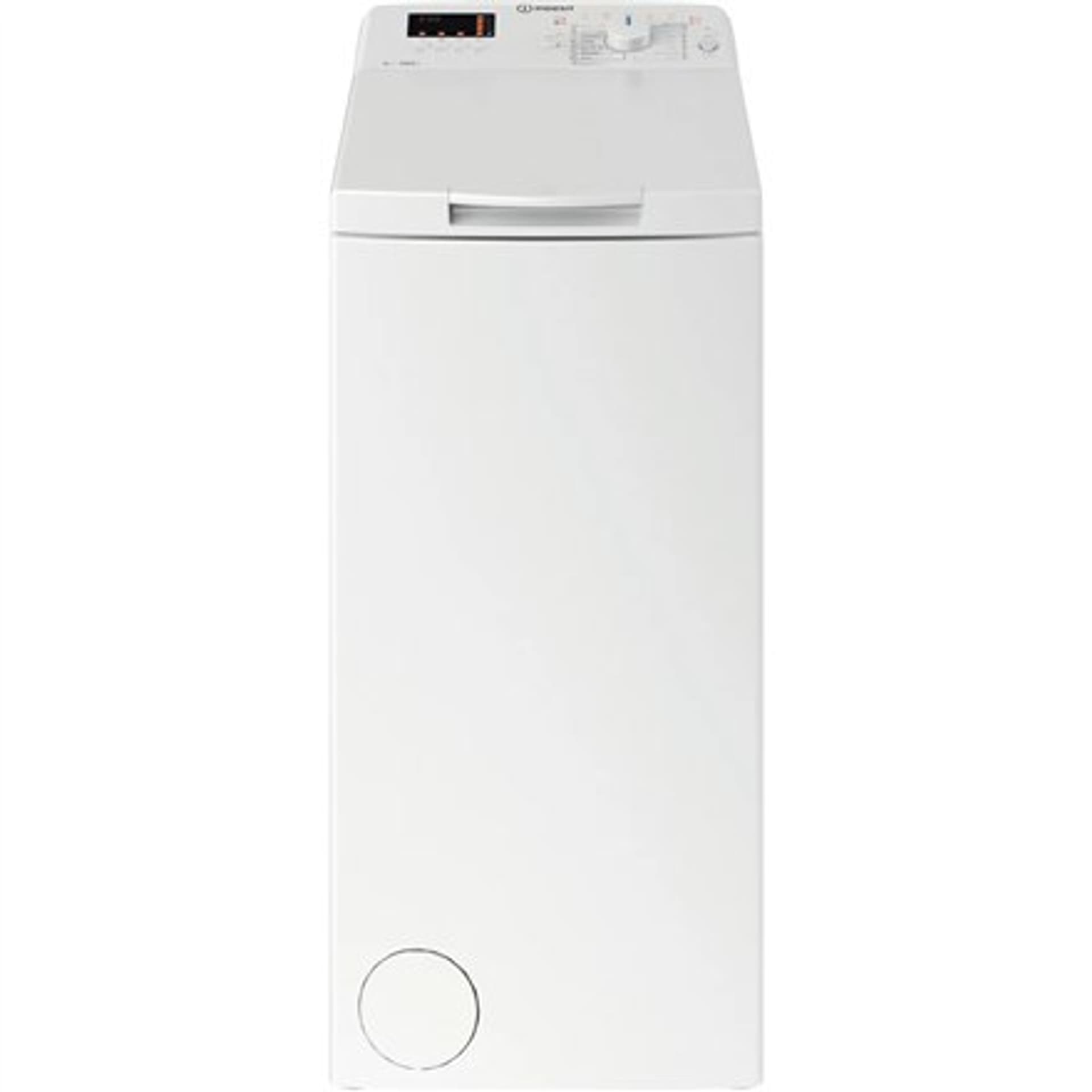 

INDESIT Pralka BTW S60400 EU/N Klasa efektywności energetycznej C, Ładowanie od góry, Pojemność prania 6 kg, 951 obr/min, Głębok