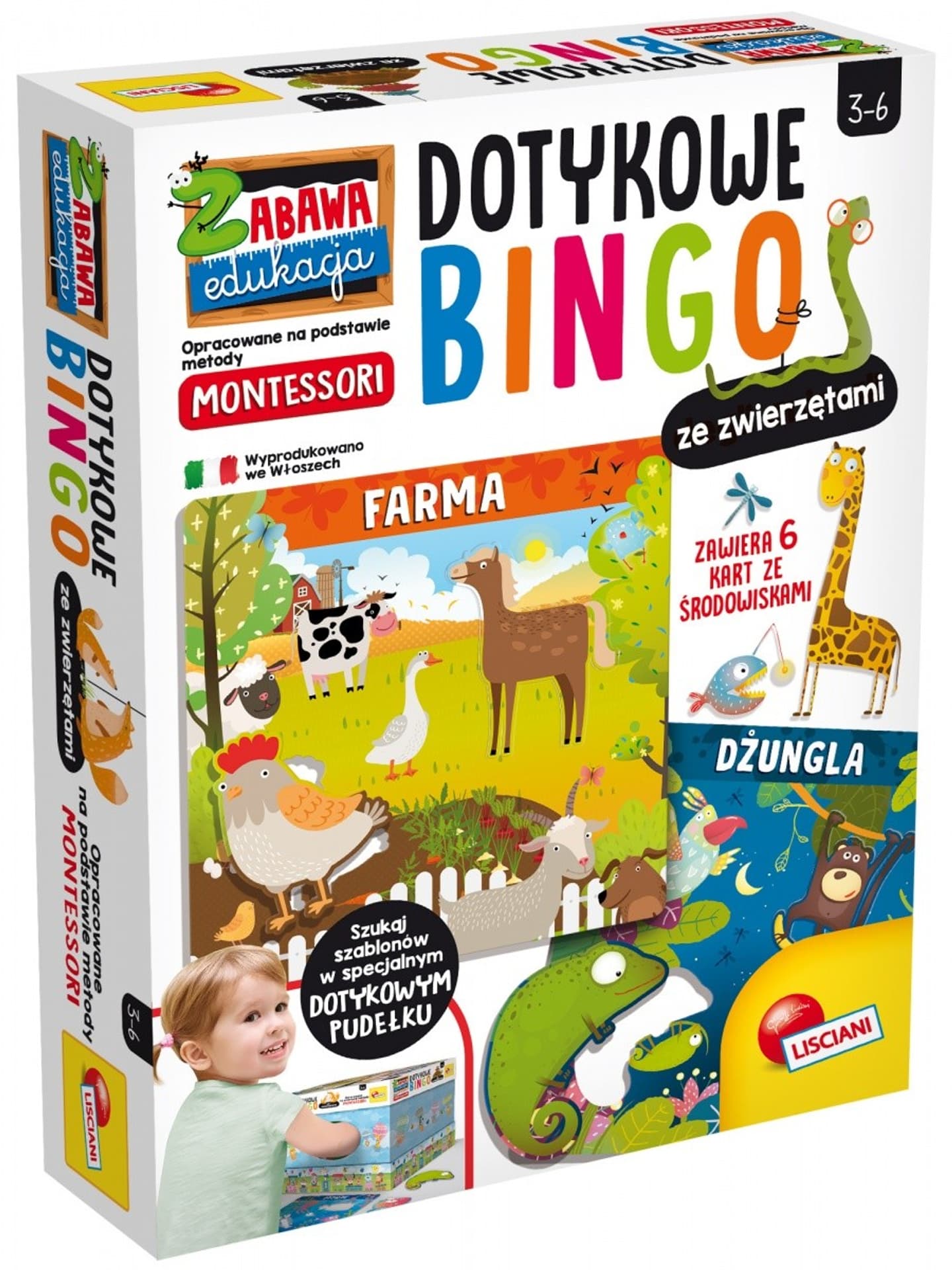 

Bingo Montessori Dotykowe ze zwierzętami