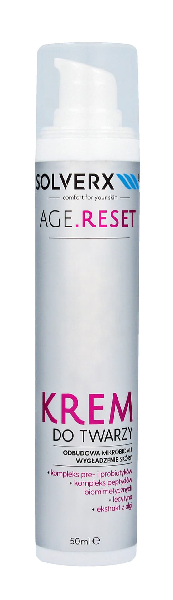 

SOLVERX Age.Reset Krem do twarzy - Odbudowa Mikrobiomu & Wygładzenie Skóry 50ml