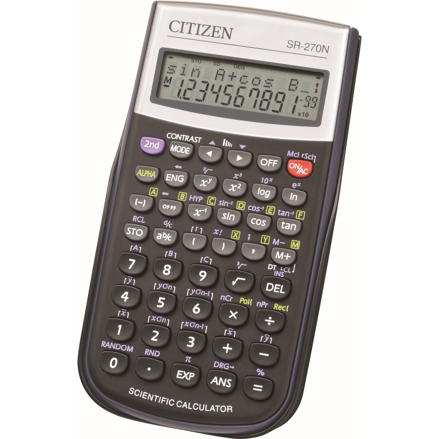 

KALKULATOR NAUKOWY CITIZEN SR-270N, 12-CYFROWY, 154X80MM, ETUI, CZARNY