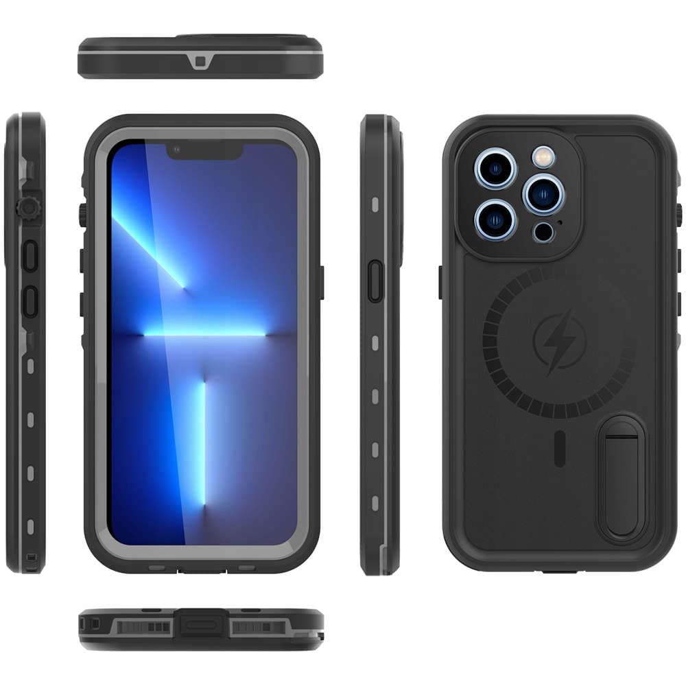 

Etui Pancerne 360 wodoodporne IP68 do MagSafe do iPhone 13 Pro Czarne