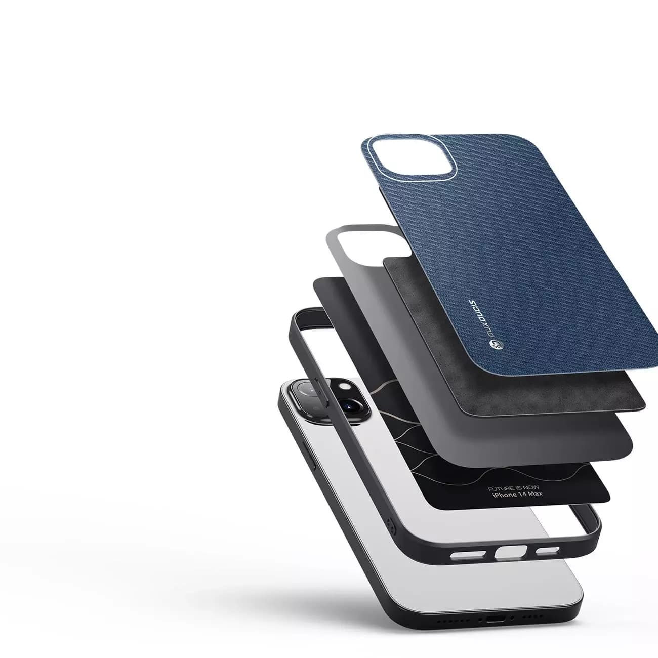 

Dux Ducis Fino etui pokrowiec pokryty nylonowym materiałem iPhone 14 Plus niebieski