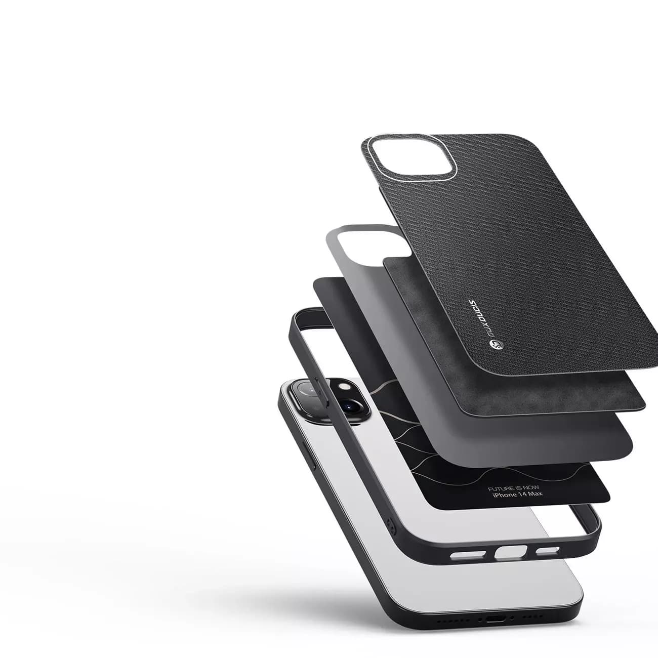 

Dux Ducis Fino etui pokrowiec pokryty nylonowym materiałem iPhone 14 czarny