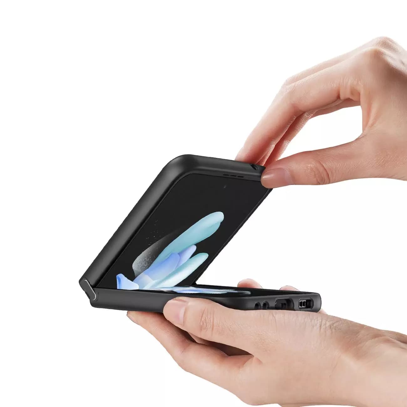 

Dux Ducis Fino etui pokrowiec pokryty nylonowym materiałem Samsung Galaxy Z Flip4 czarny