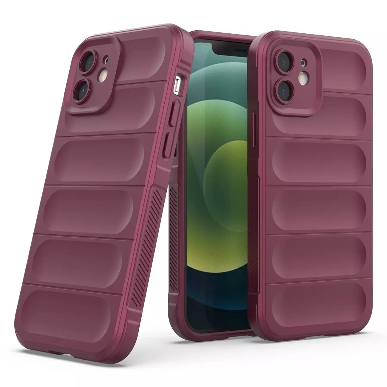 

Magic Shield Case etui do iPhone 12 elastyczny pancerny pokrowiec burgundowy