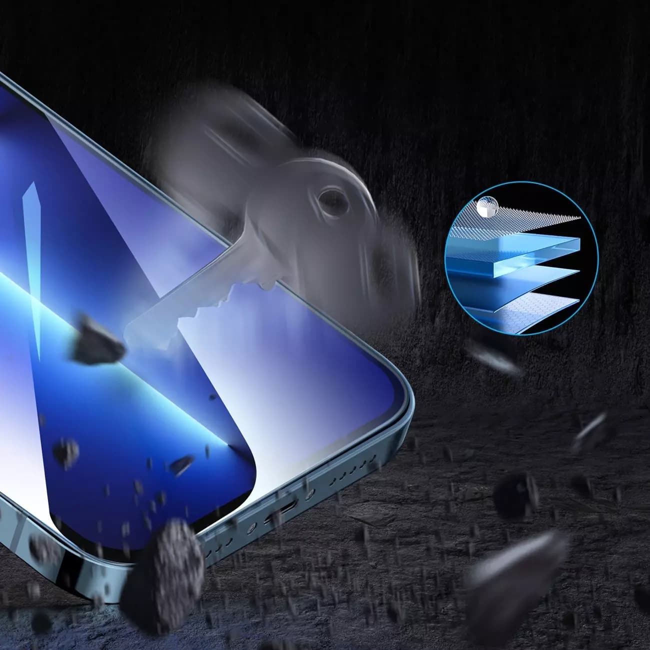 

Joyroom szkło hartowane z zestawem montażowym do iPhone 13 Pro Max 6.7" przezroczysty (JR-PF973)