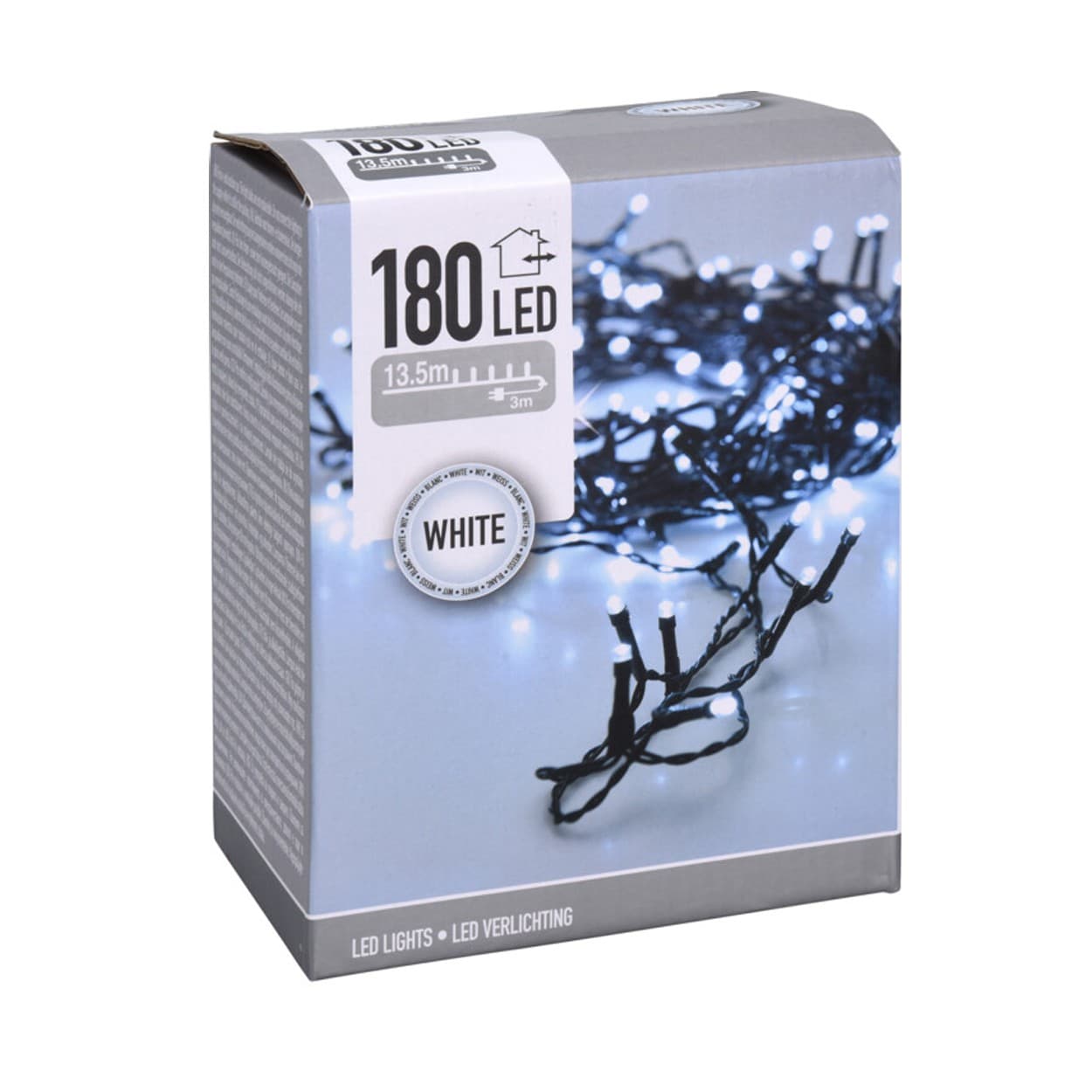 

Lampki choinkowe 180 led białe