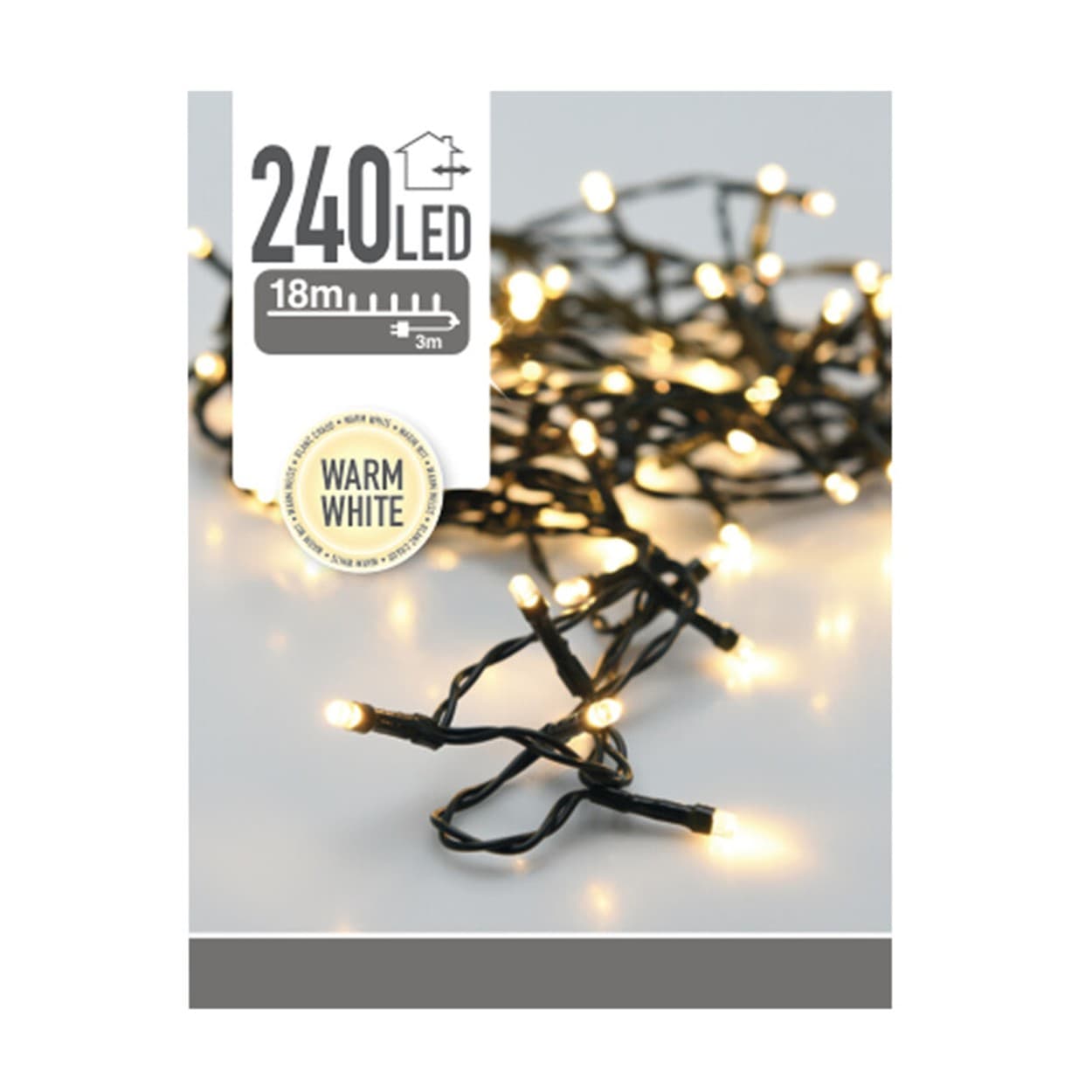 

Lampki choinkowe 240 led ciepły biały