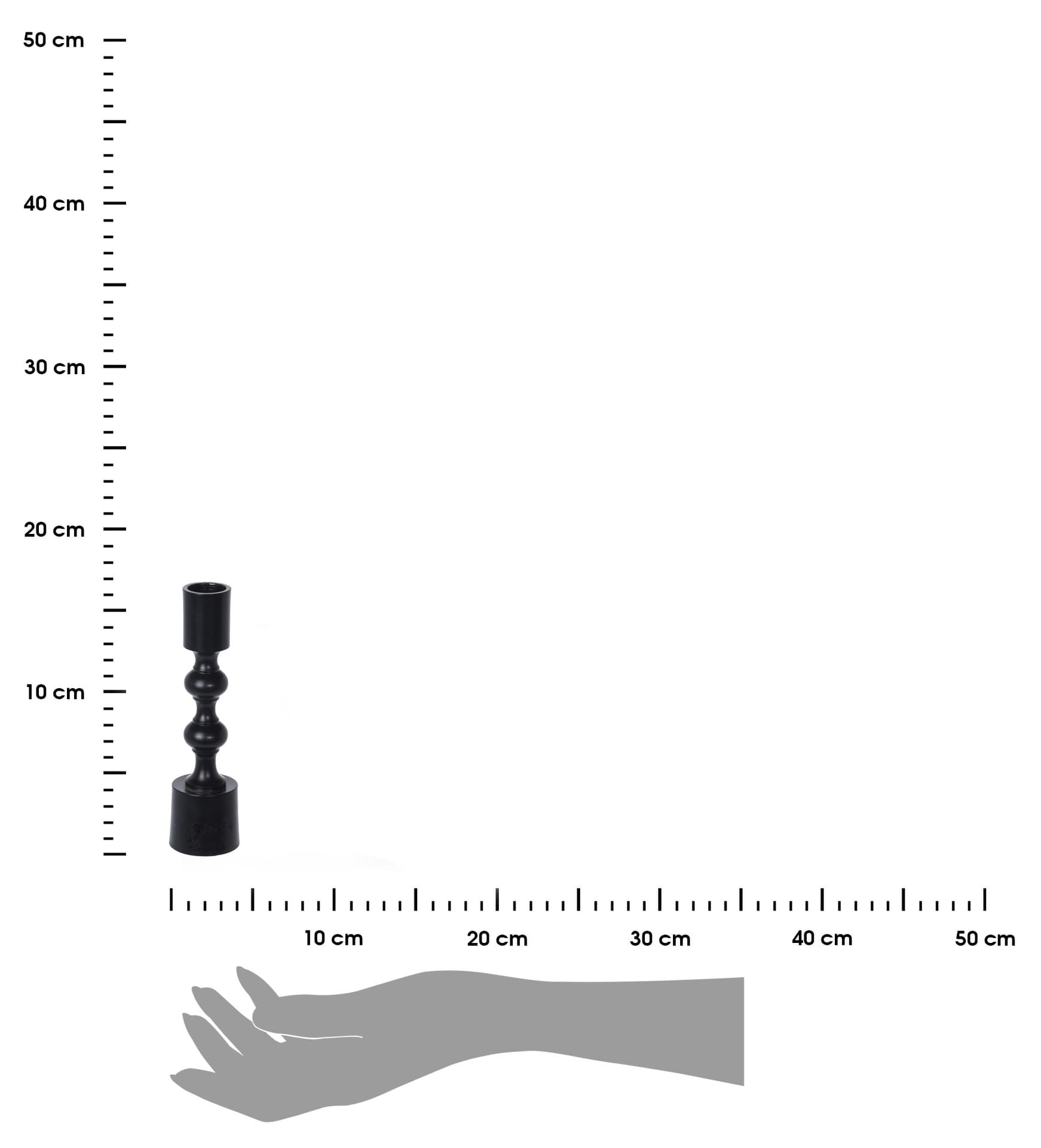 

Świecznik czarny w stylu loft 16 cm