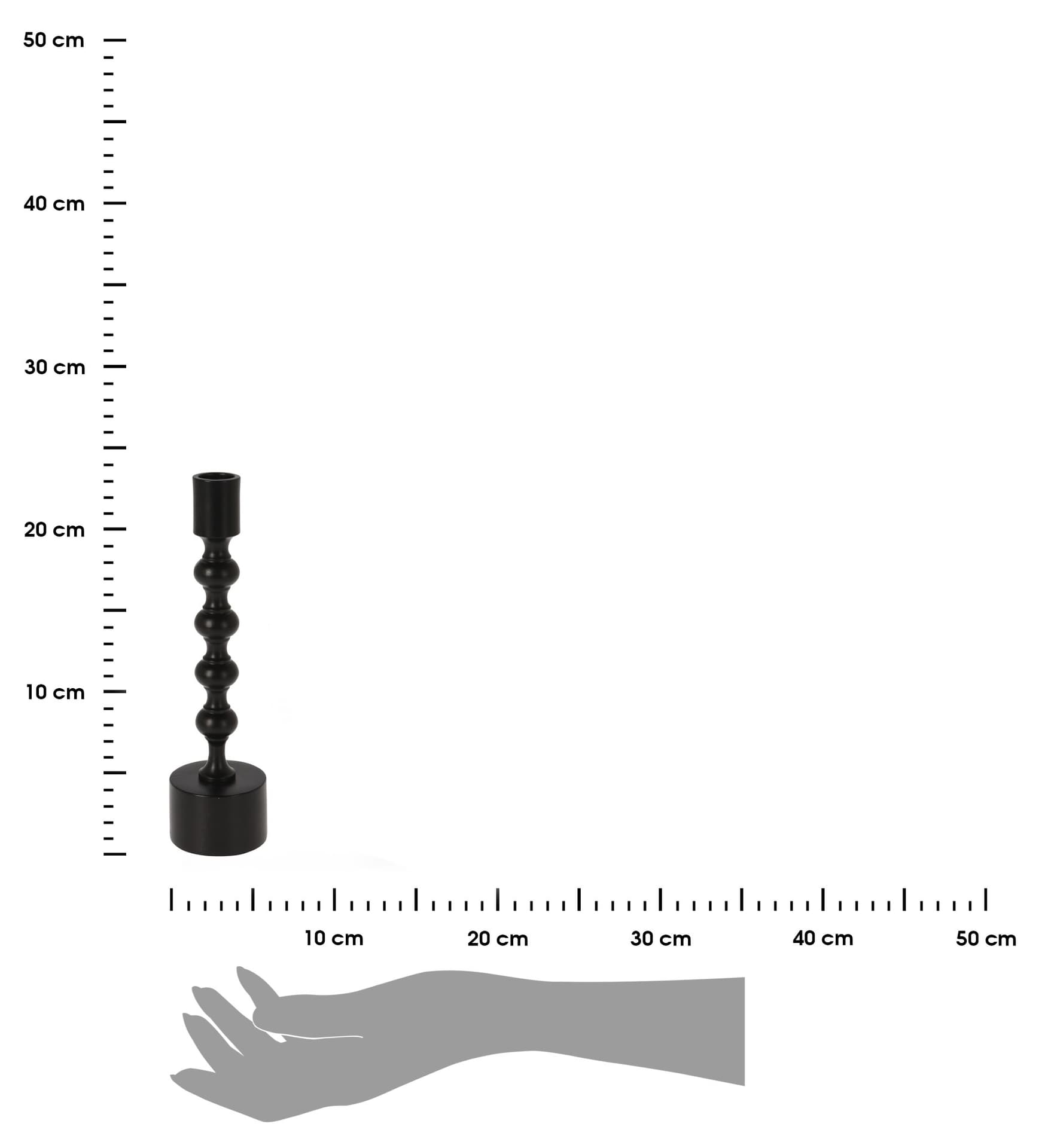 

Świecznik czarny w stylu loft 23 cm