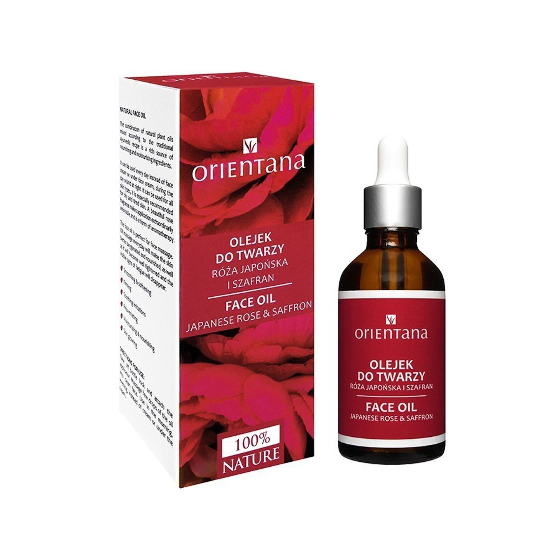 

ORIENTANA Olejek do twarzy - Róża Japońska i Szafran 50ml