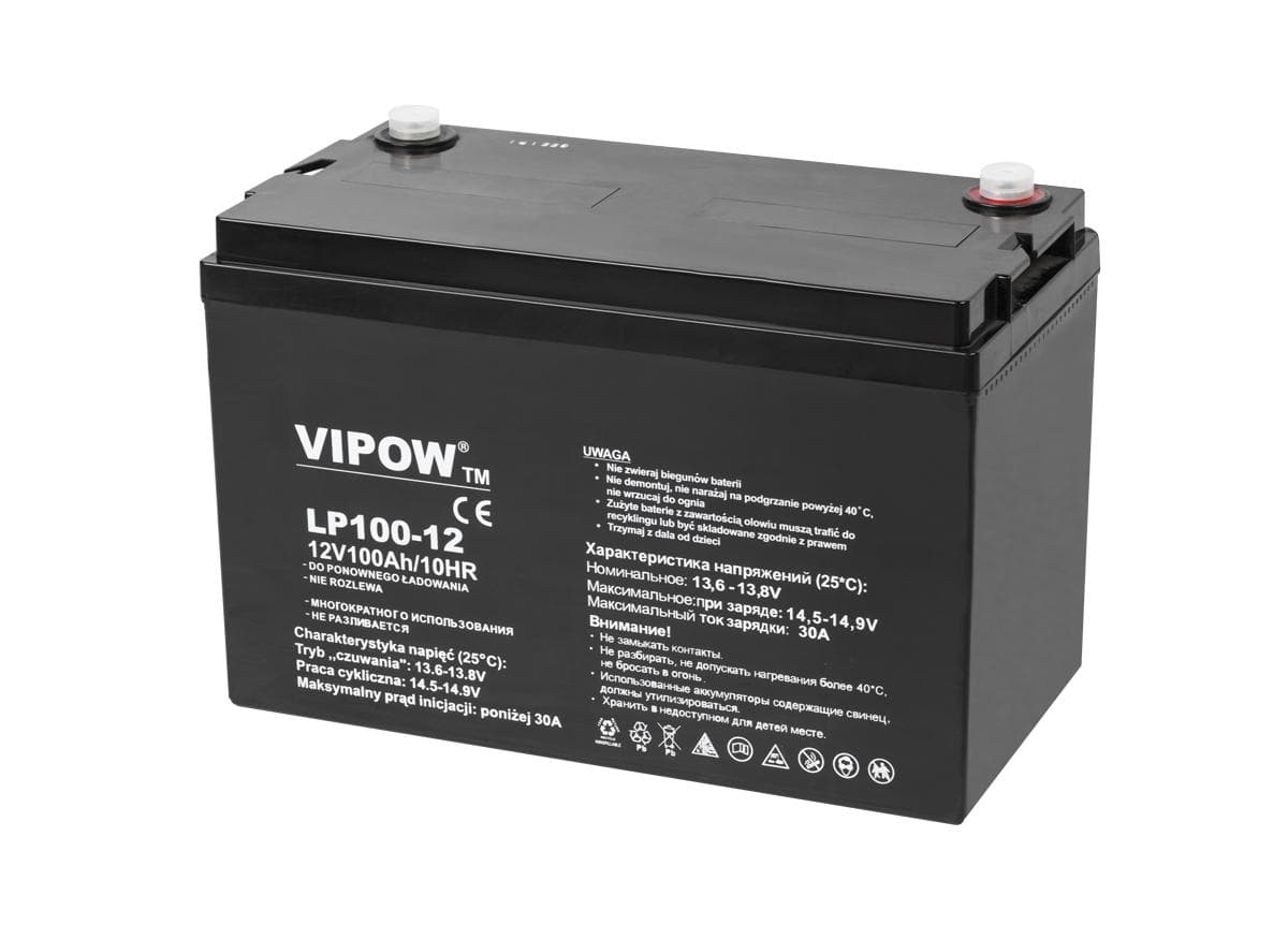 

Akumulator żelowy VIPOW 12V 100Ah
