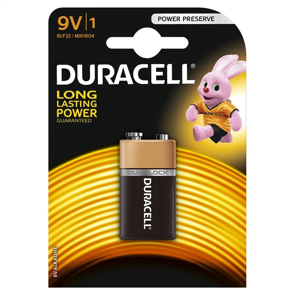 

Baterie DURACELL Alkaliczna 9V 1 szt. Basic 6LR61/9V