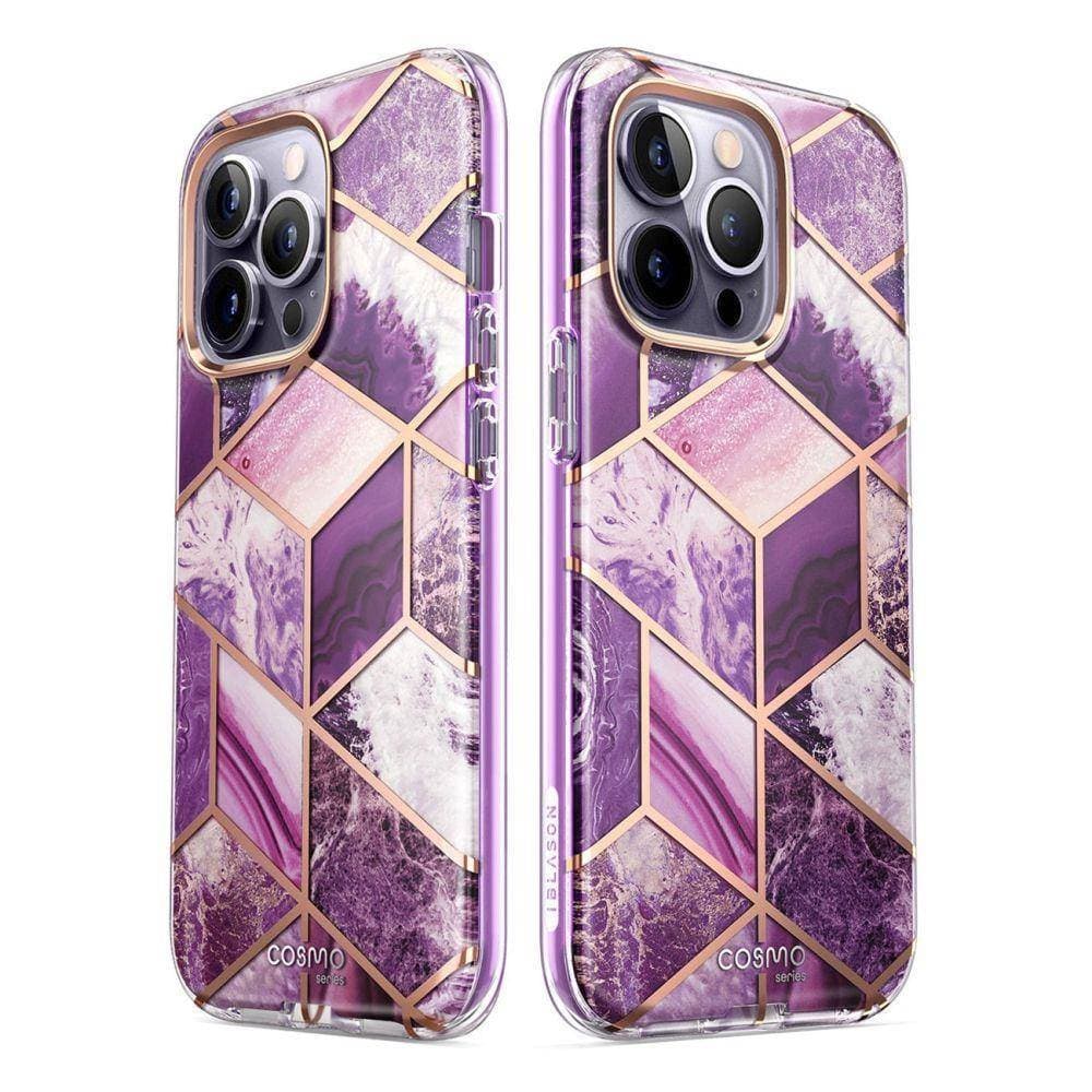 

Oryginalne Etui IPHONE 14 PRO MAX Supcase Cosmo Marble fioletowe