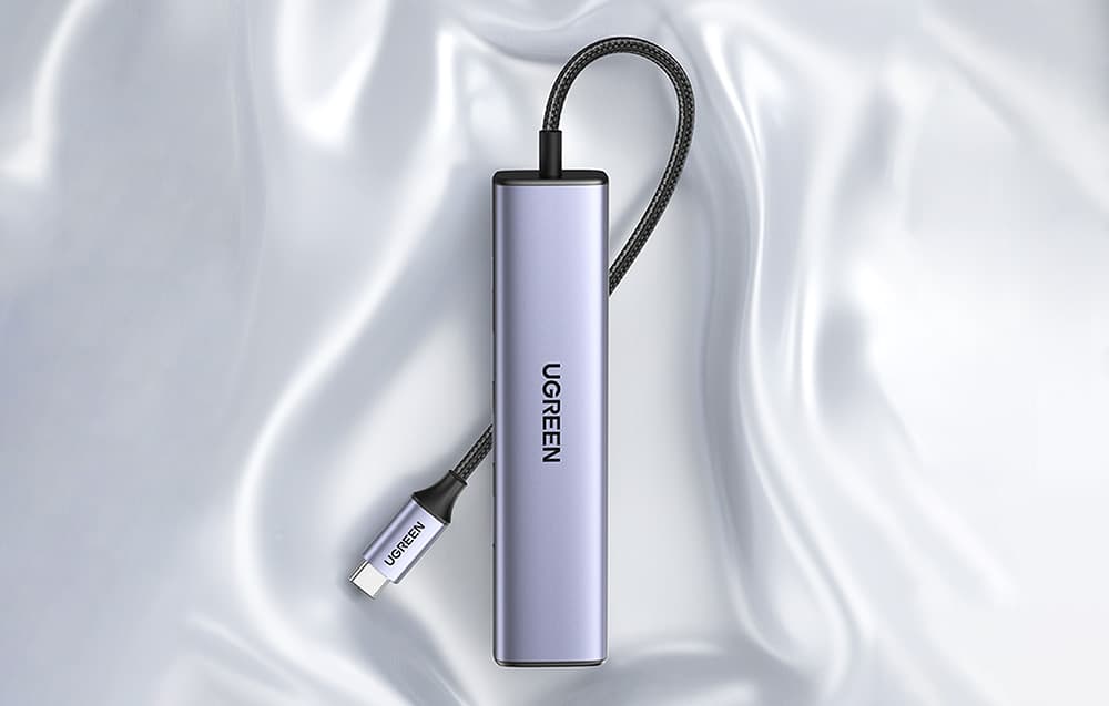 

Adapter UGREEN CM475 Hub USB-C do 3x USB 3.0, RJ45, USB-C PD (szary)