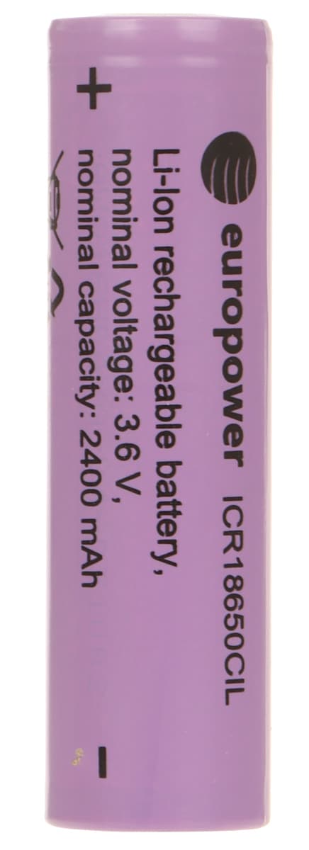 

AKUMULATOR LI-ION BAT-ICR18650CIL/EP 3.6 V EUROPOWER