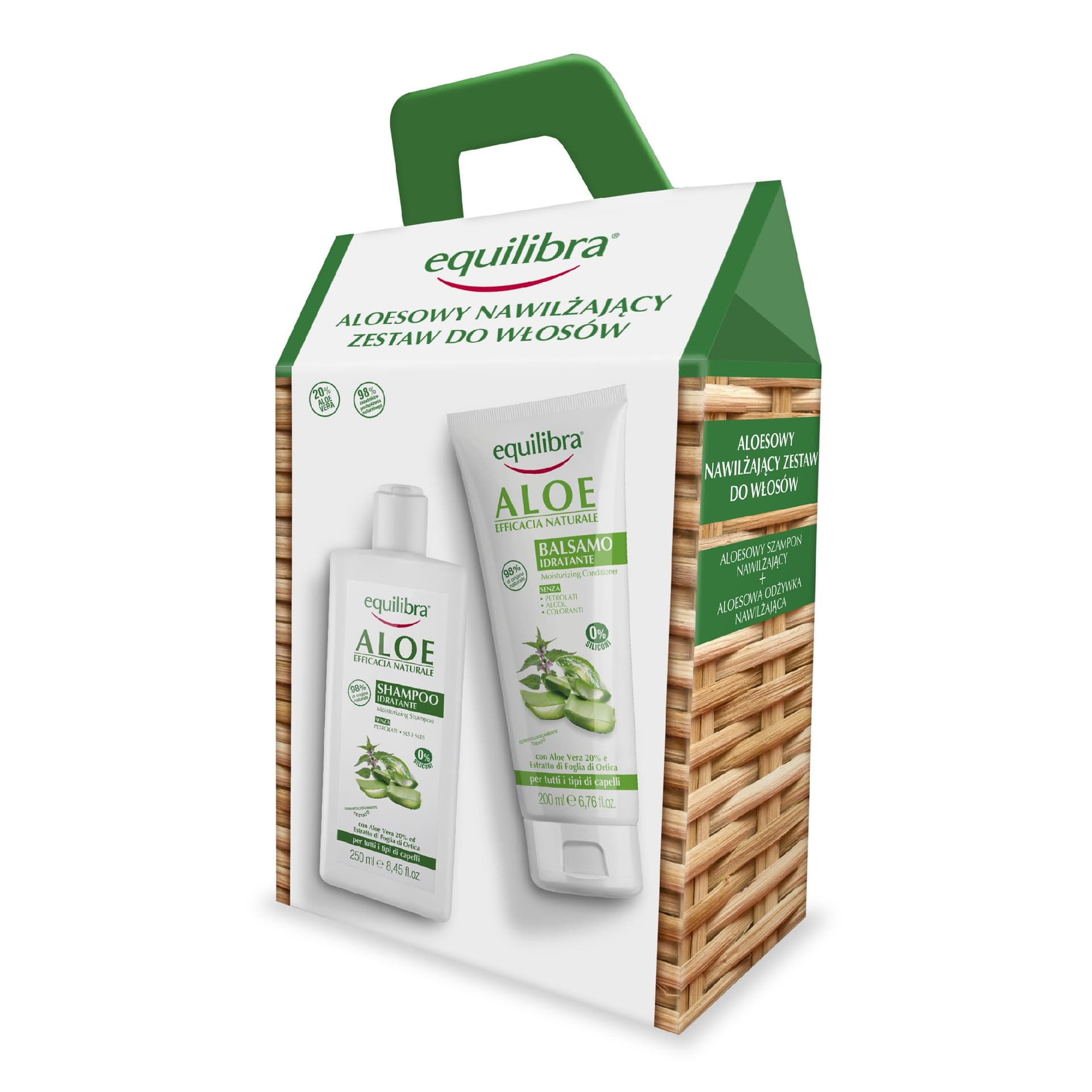 

Equilibra Aloe Zestaw prezentowy Pielęgnacja Włosów (szampon 250ml+odżywka 200ml)